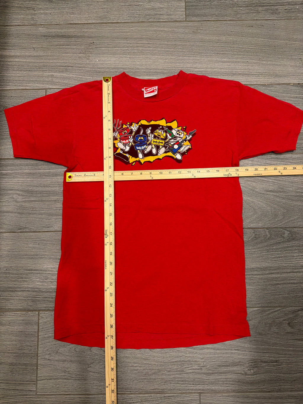 90s Shorty's Doh-Doh Bushings Skate Band Red T-Shirt Medium