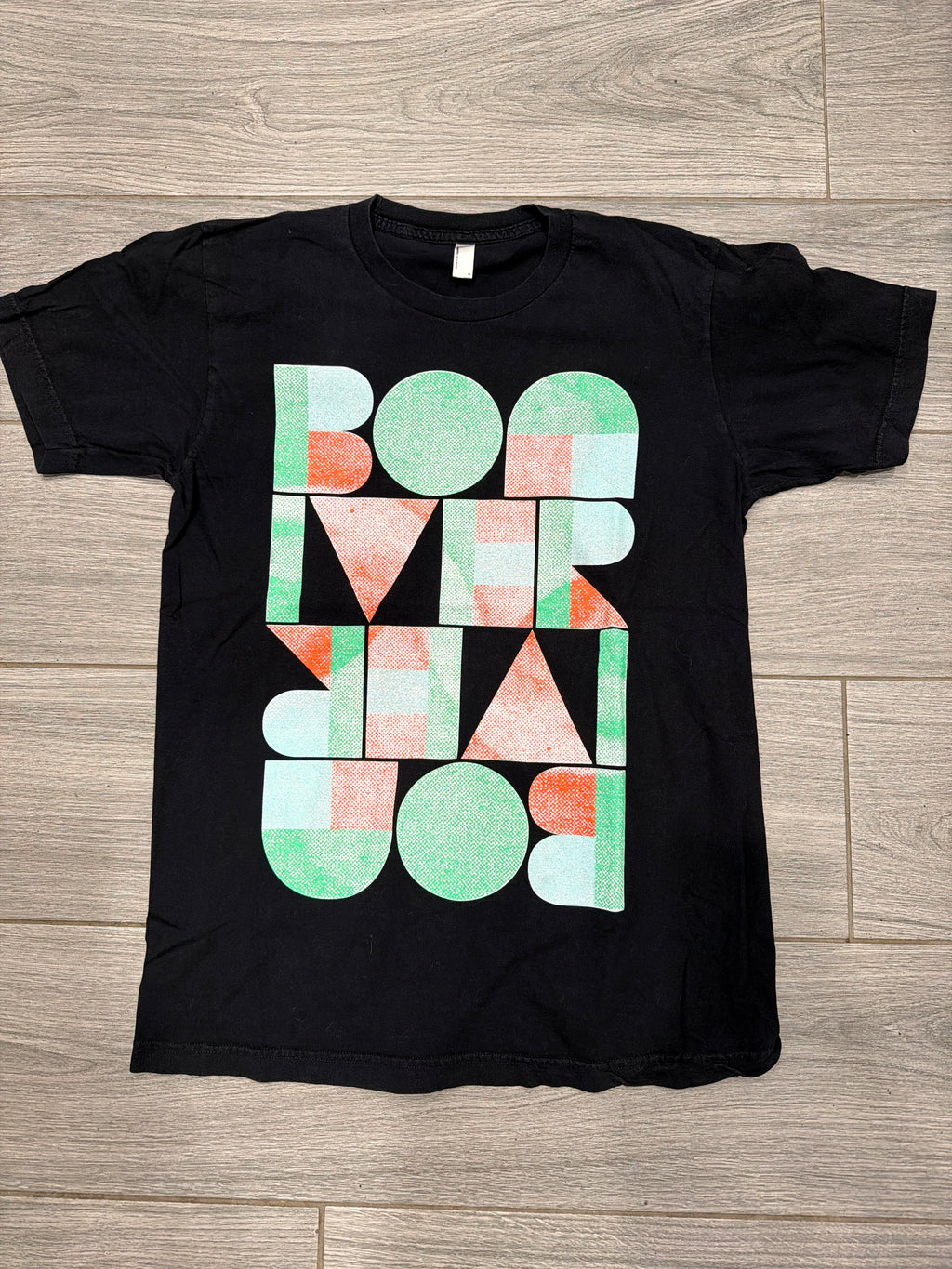 00s Bon Iver Tour American Apparel Black T-Shirt Medium