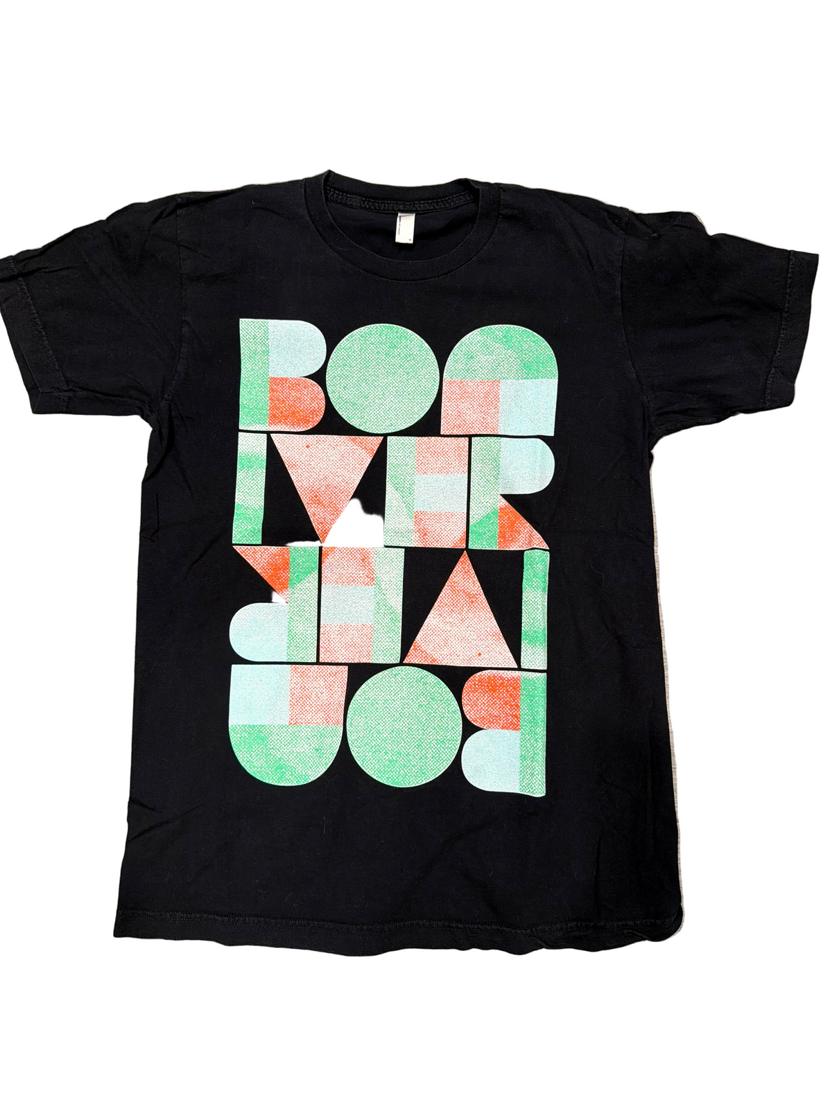 00s Bon Iver Tour American Apparel Black T-Shirt Medium