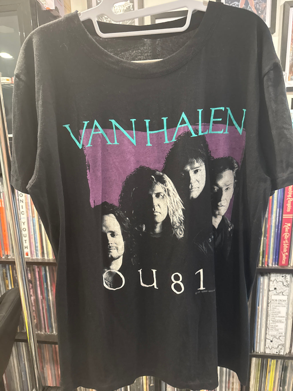 1988 Van Halen Ou812 Sacramento CA Concert T- Shirt Black Large