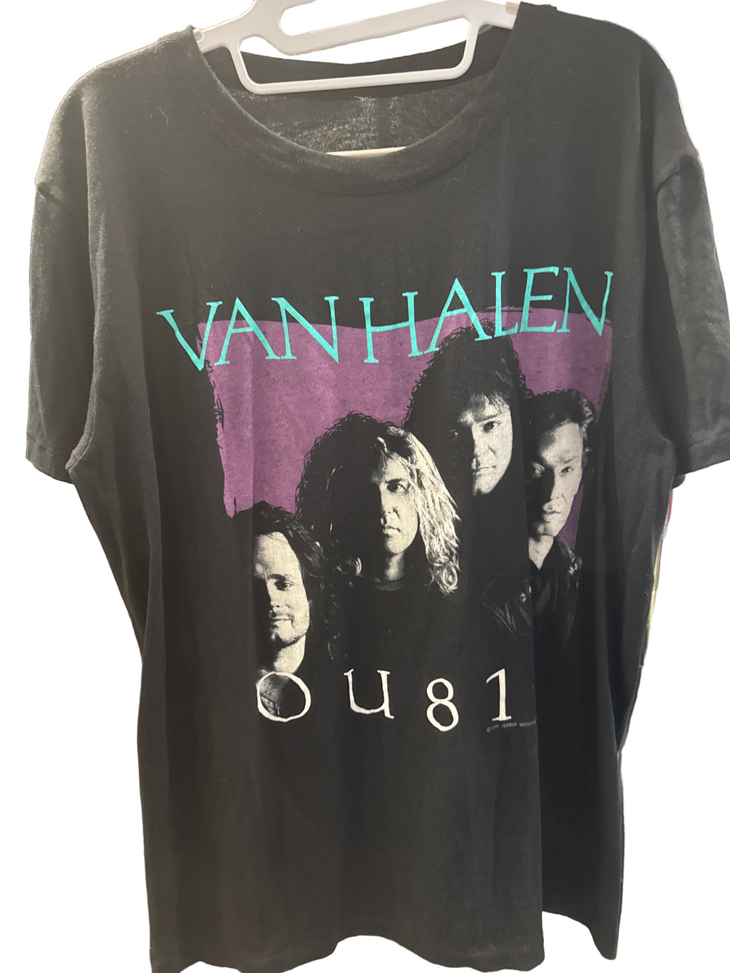 1988 Van Halen Ou812 Sacramento CA Concert T- Shirt Black Large