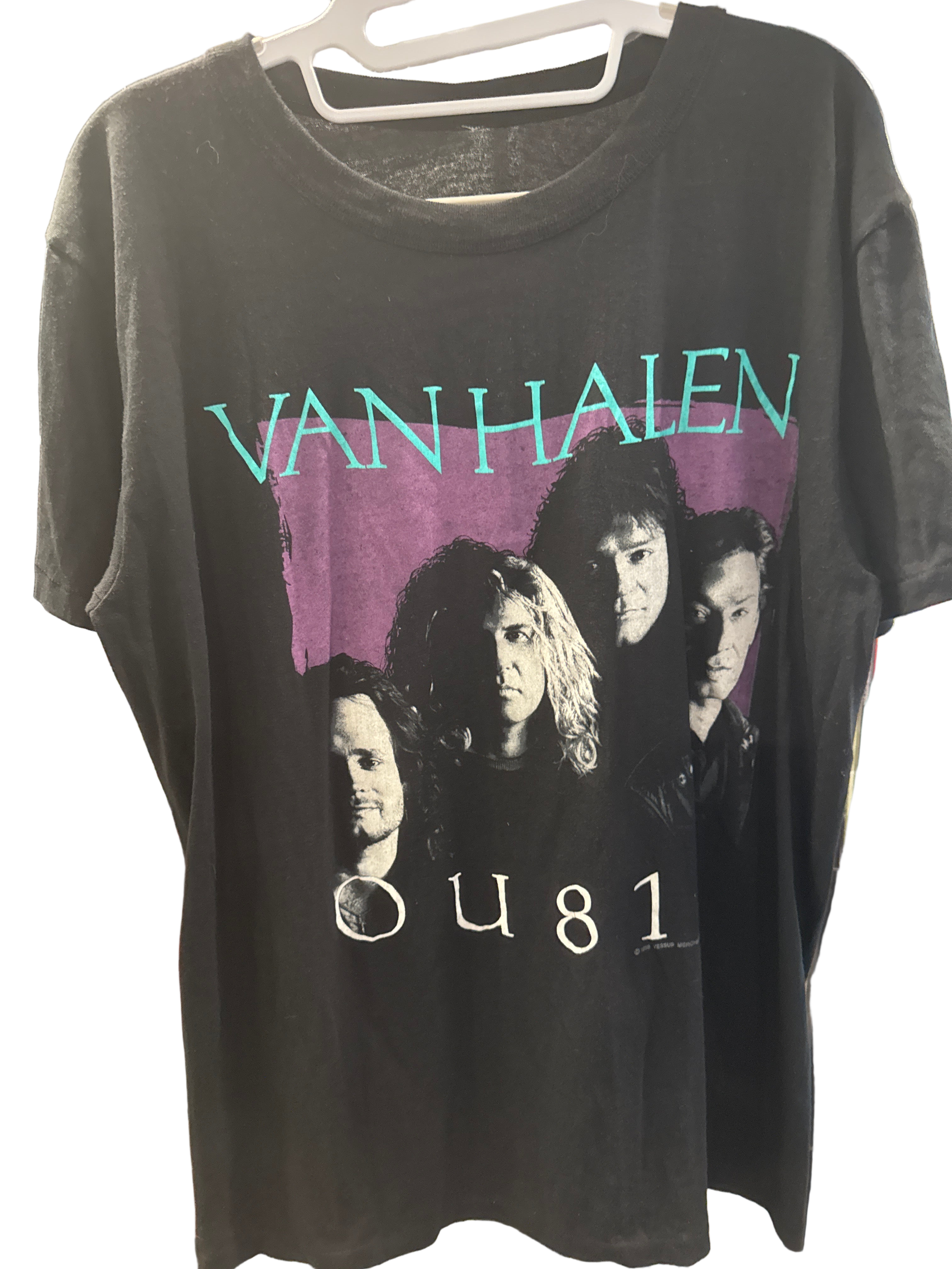 1988 Van Halen Ou812 Sacramento CA Concert T- Shirt Black Large