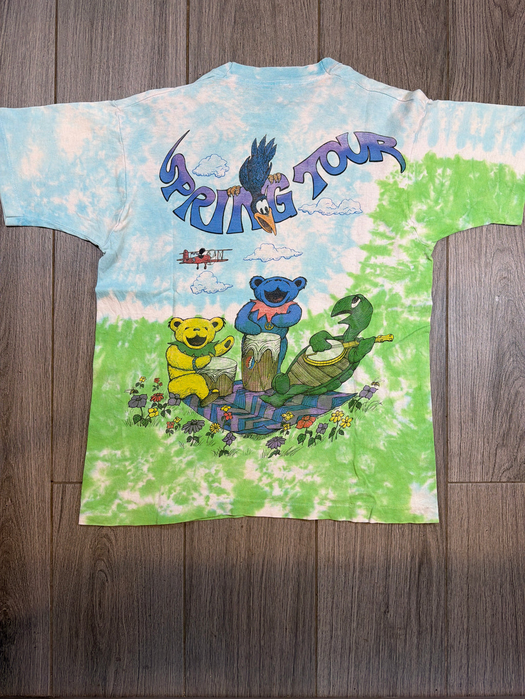 Grateful Dead Spring Tour 1992 Liquid Blue Tie Dye T-Shirt Large