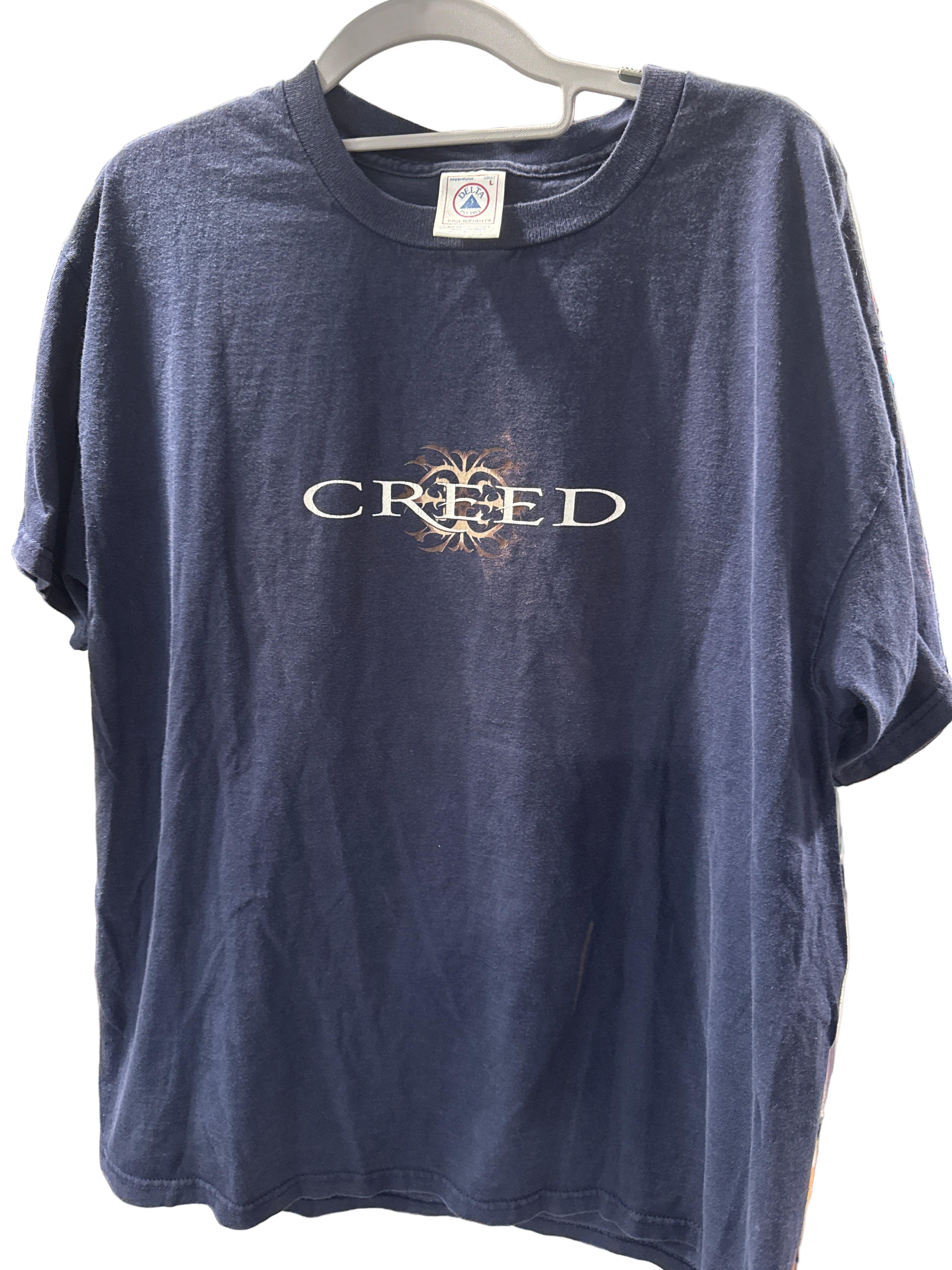 1999 Creed Human Clay Tour Delta Blue Shirt Large