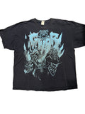 00er Jahre Gwar Band Schwarz/Blaues Grafik T-Shirt 3XL XXXL