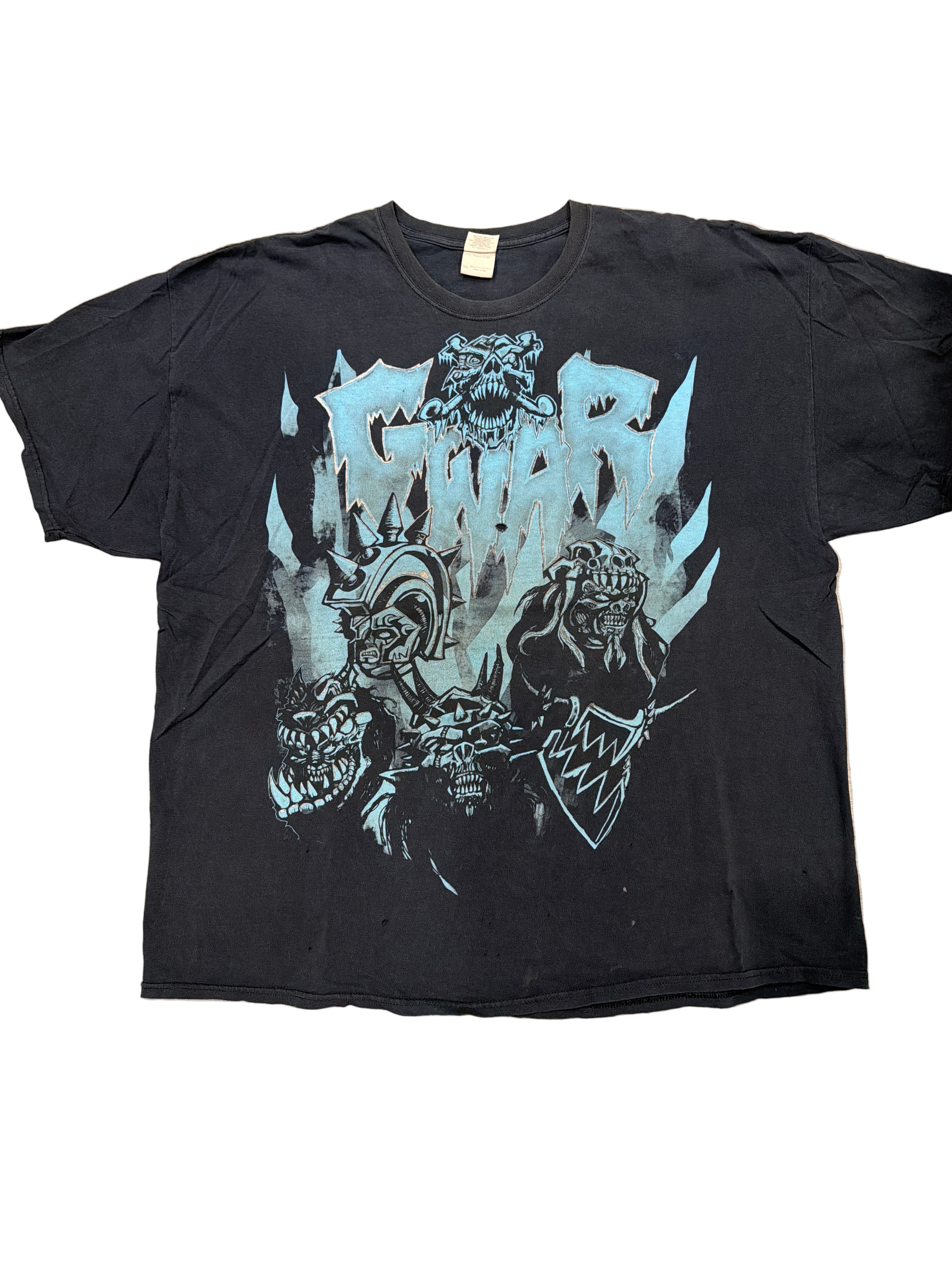 00s Gwar Band Black/Blue Graphic T-Shirt 3XL XXXL