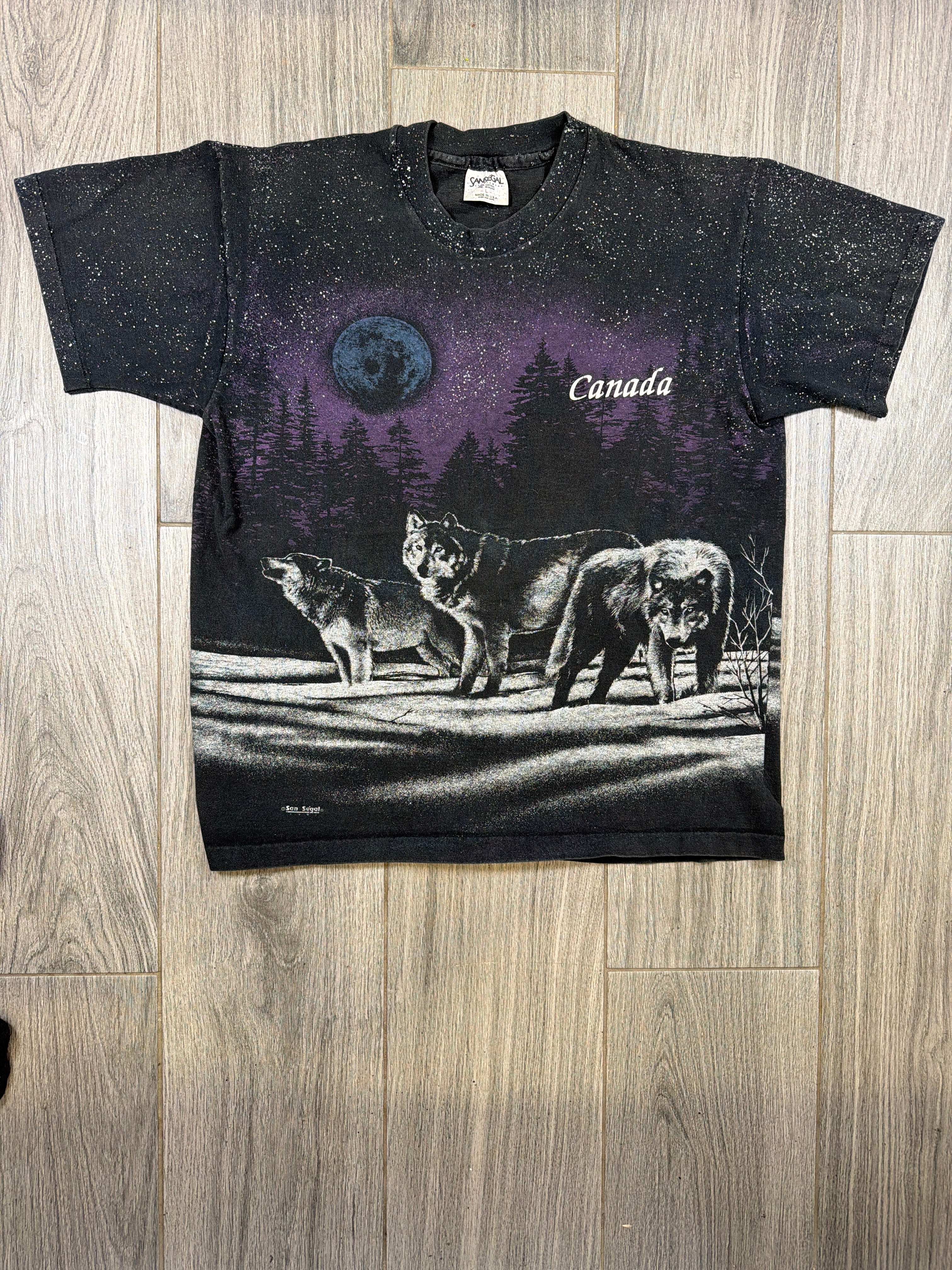 San Segal Wolfpack AOP 1991 T-Shirt Large