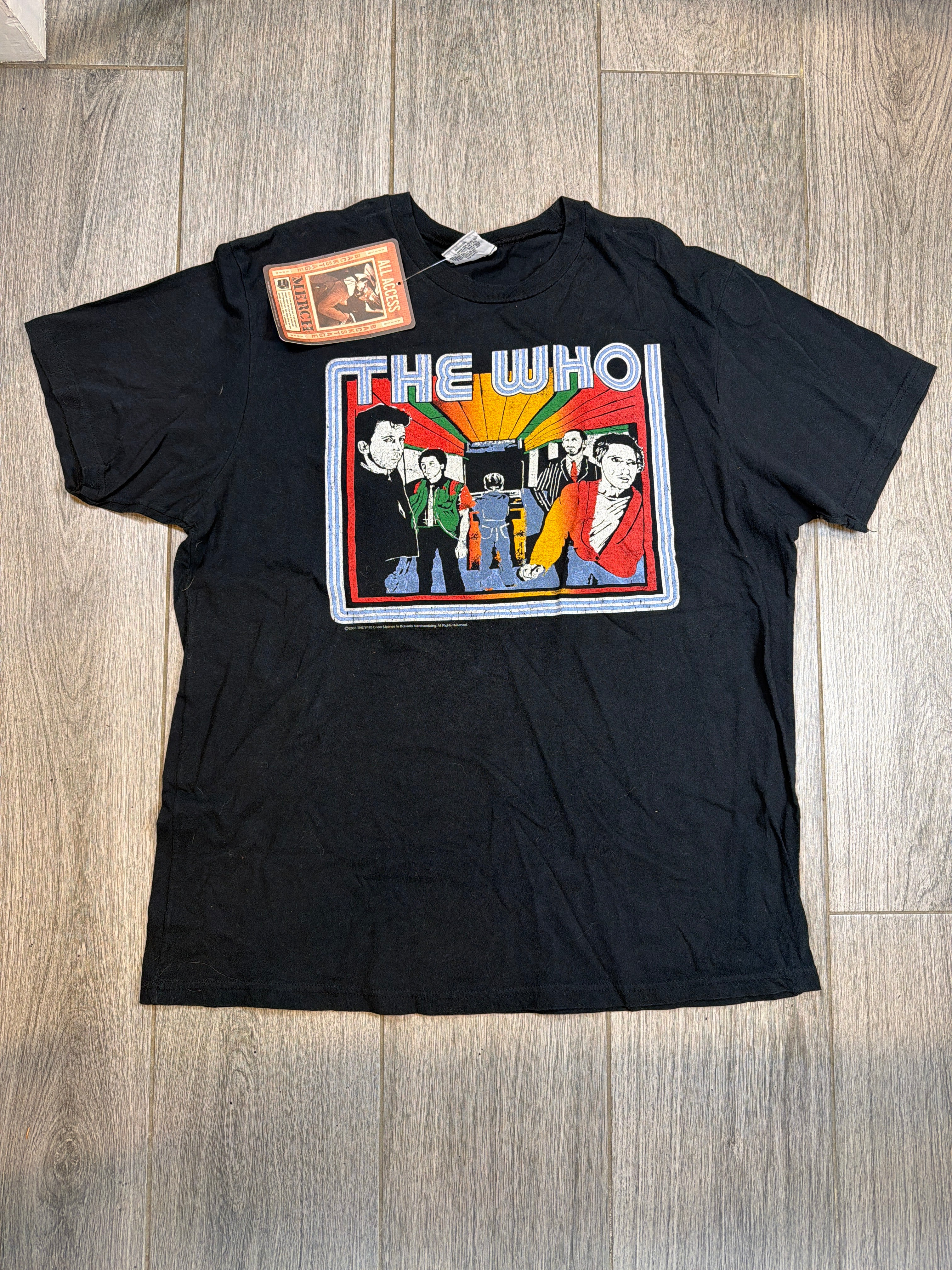 2005 The Who Farewell Concert Tour DEADSTOCK Black T-Shirt Large