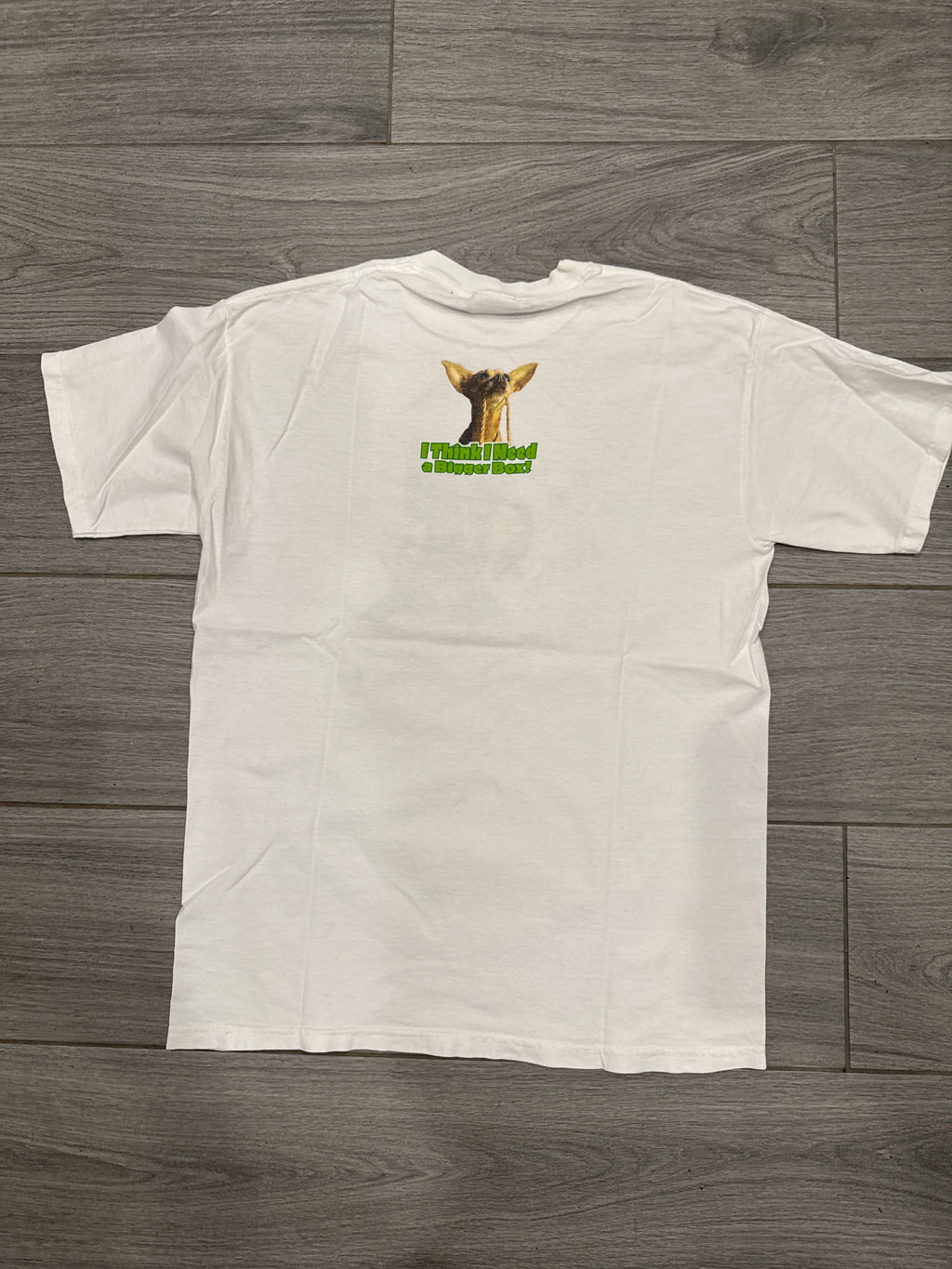 1998 Taco Bell Chihuahua Godzilla Bigger Box White T-Shirt Large