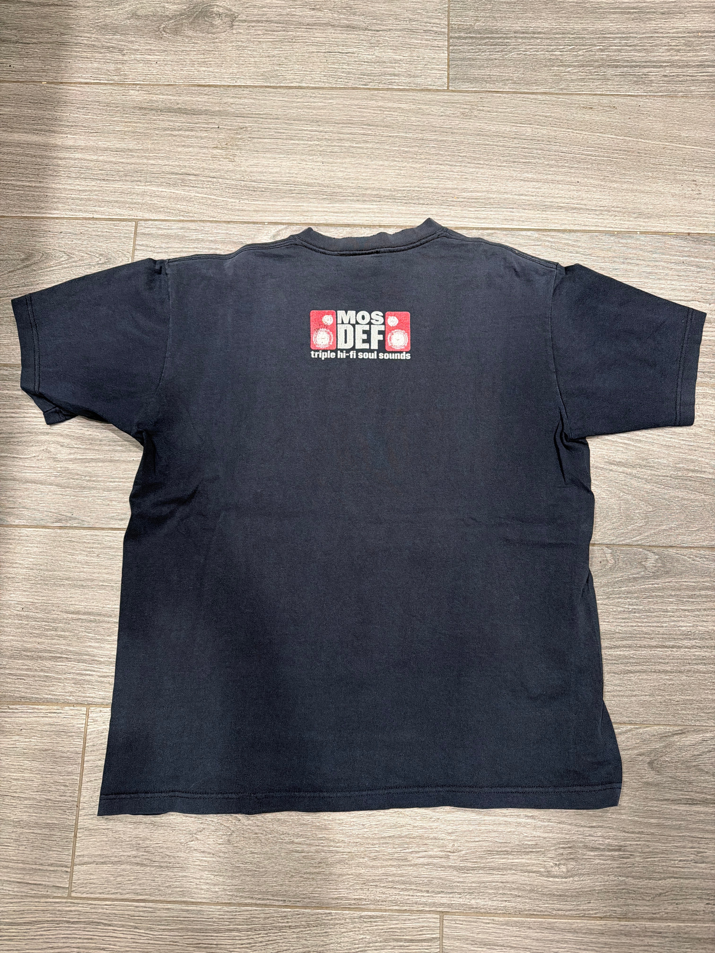 90s Mos Def Triple Five Soul 5 Rawkus Speaker Blue T-Shirt Medium