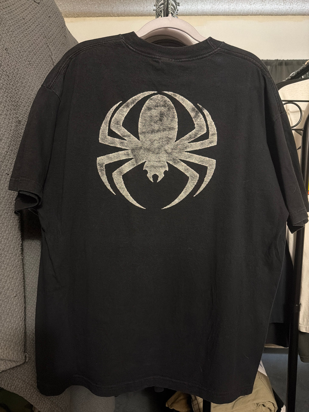 2000 Cold Band T Shirt Logo Double Sided Giant XL Black Y2K Spider