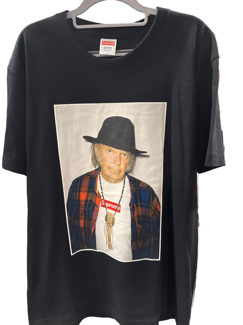Supreme Neil Young Oversized L Skateboarding Hype Black T-Shirt
