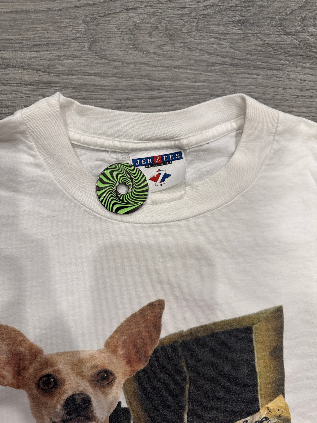 1998 Taco Bell Chihuahua Godzilla Bigger Box White T-Shirt Large