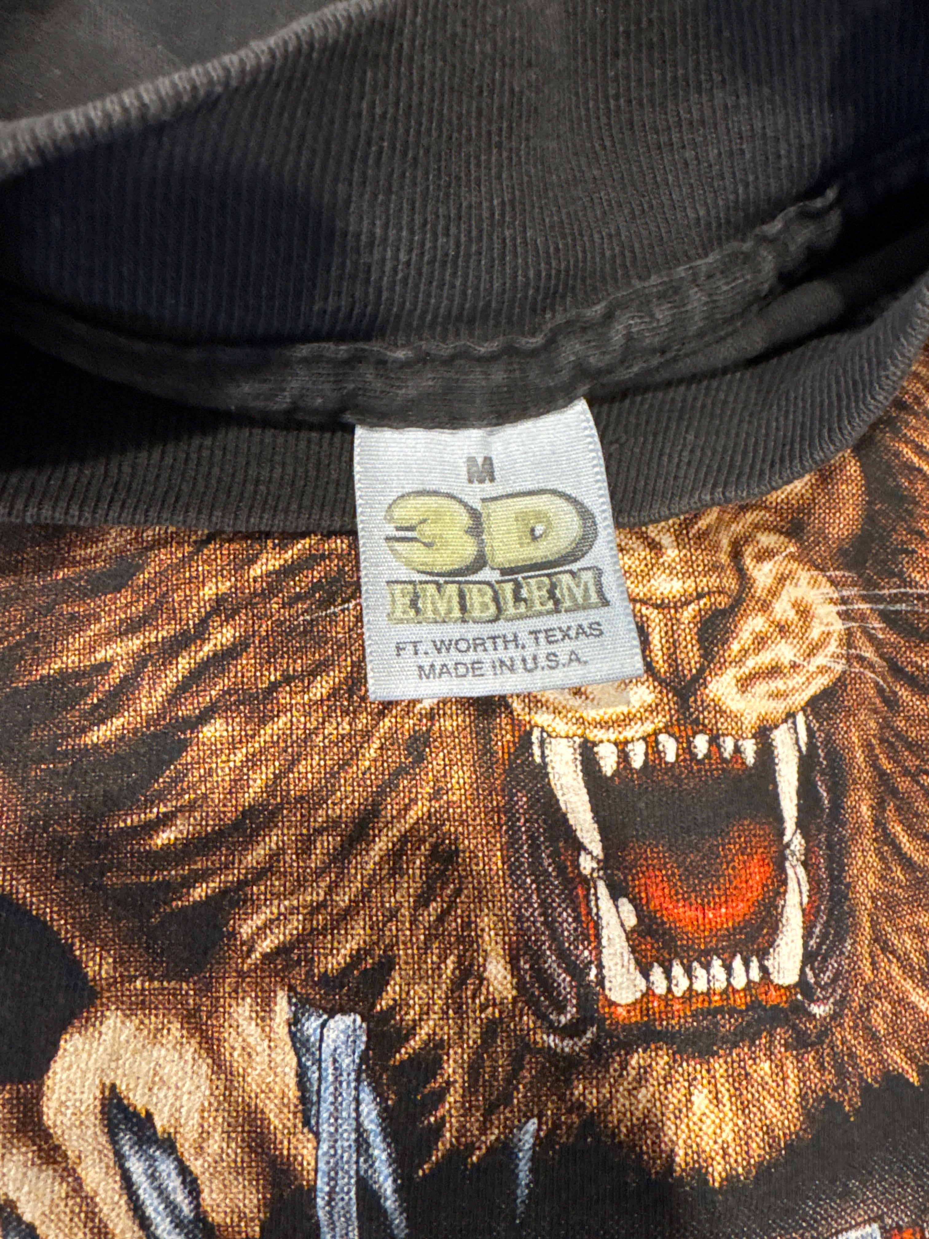 King of the Road Harley 1989 Truck Ohio 3D Emblem Langarm-T-Shirt Schwarz Medium