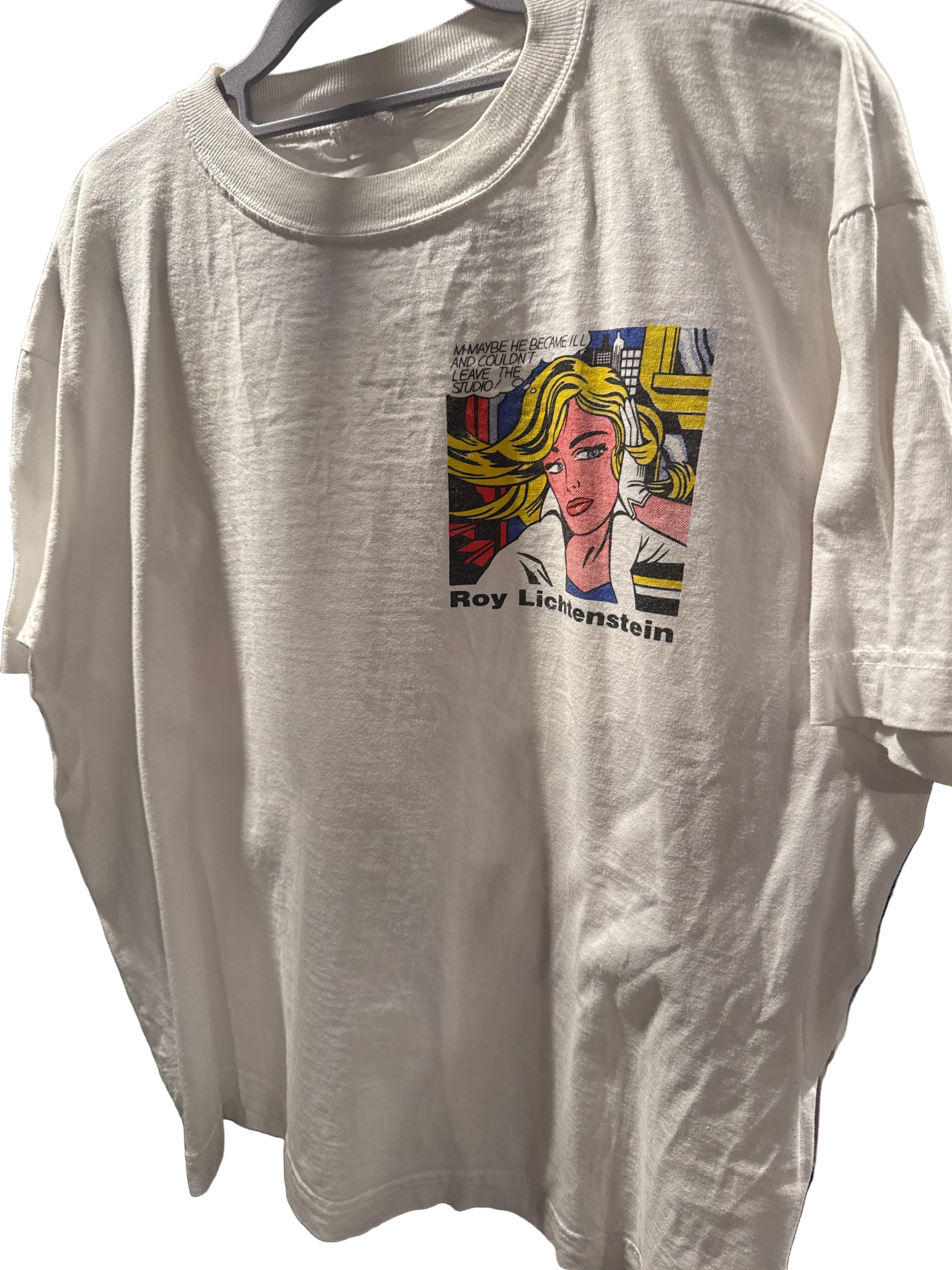 90s Roy Lichtenstein Art Shirt White Medium