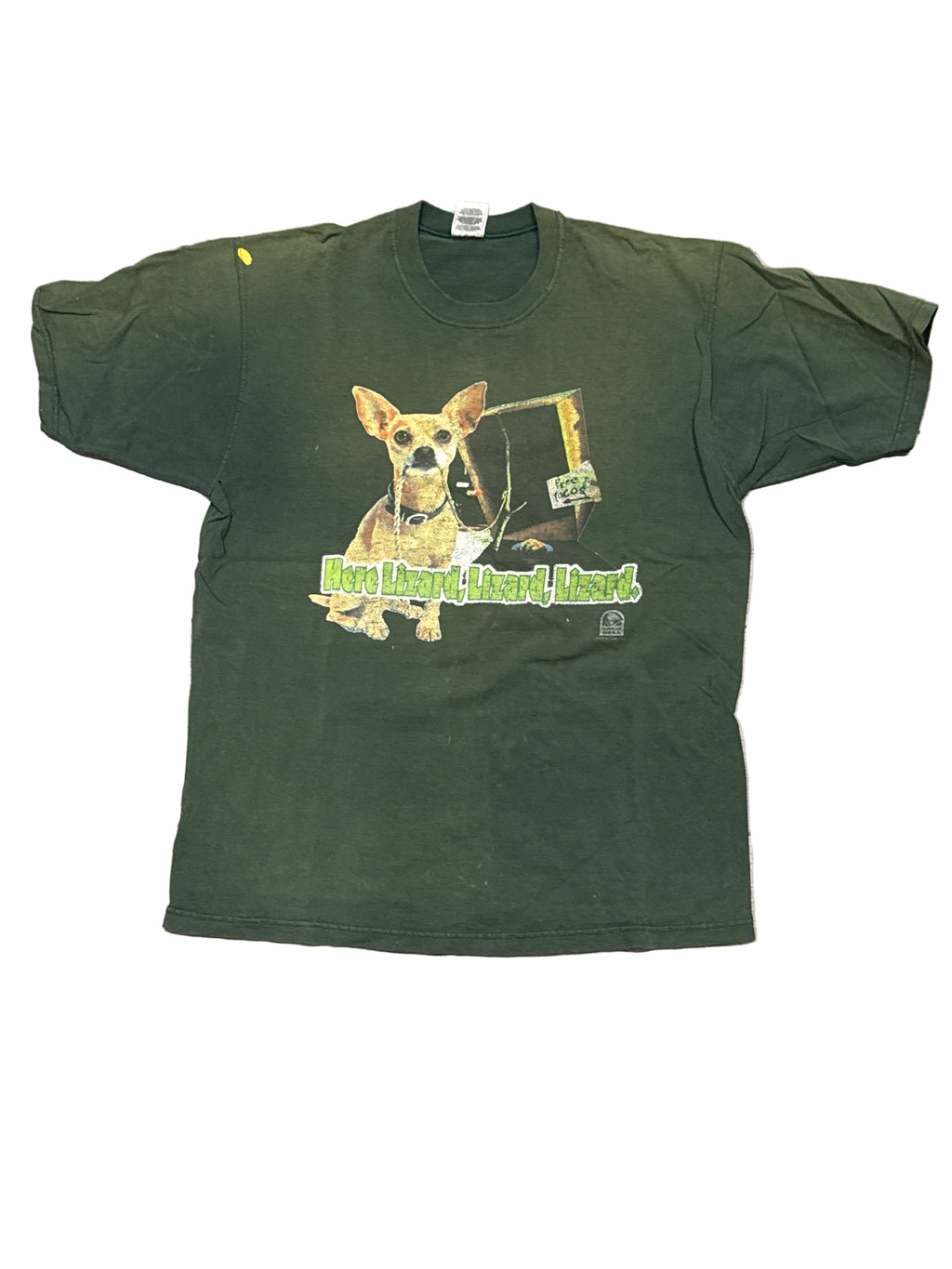 90s Taco Bell Chihuahua Godzilla Bigger Box Promo Faded T-Shirt Large