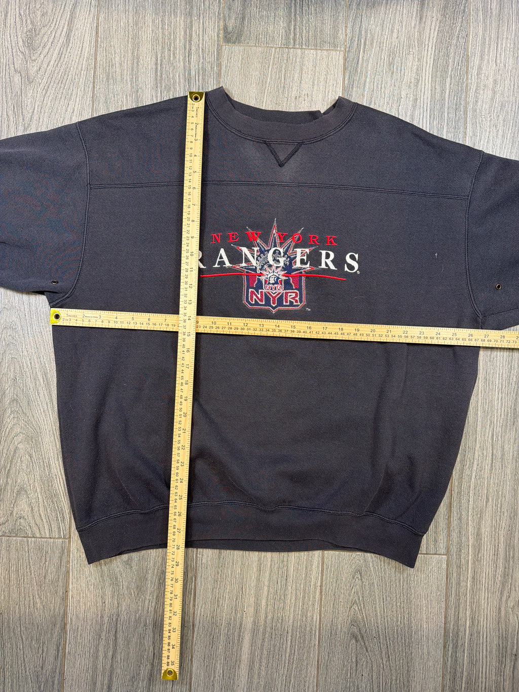 New York Rangers NHL 90s Black Crewneck Sweater XL