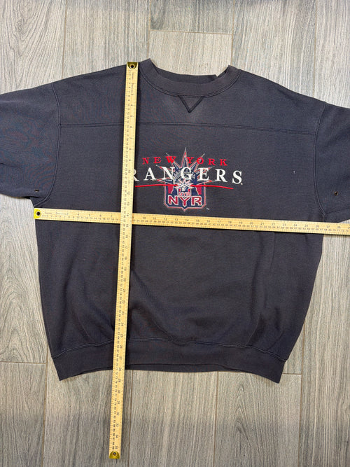 New York Rangers NHL 90s Black Crewneck Sweater XL