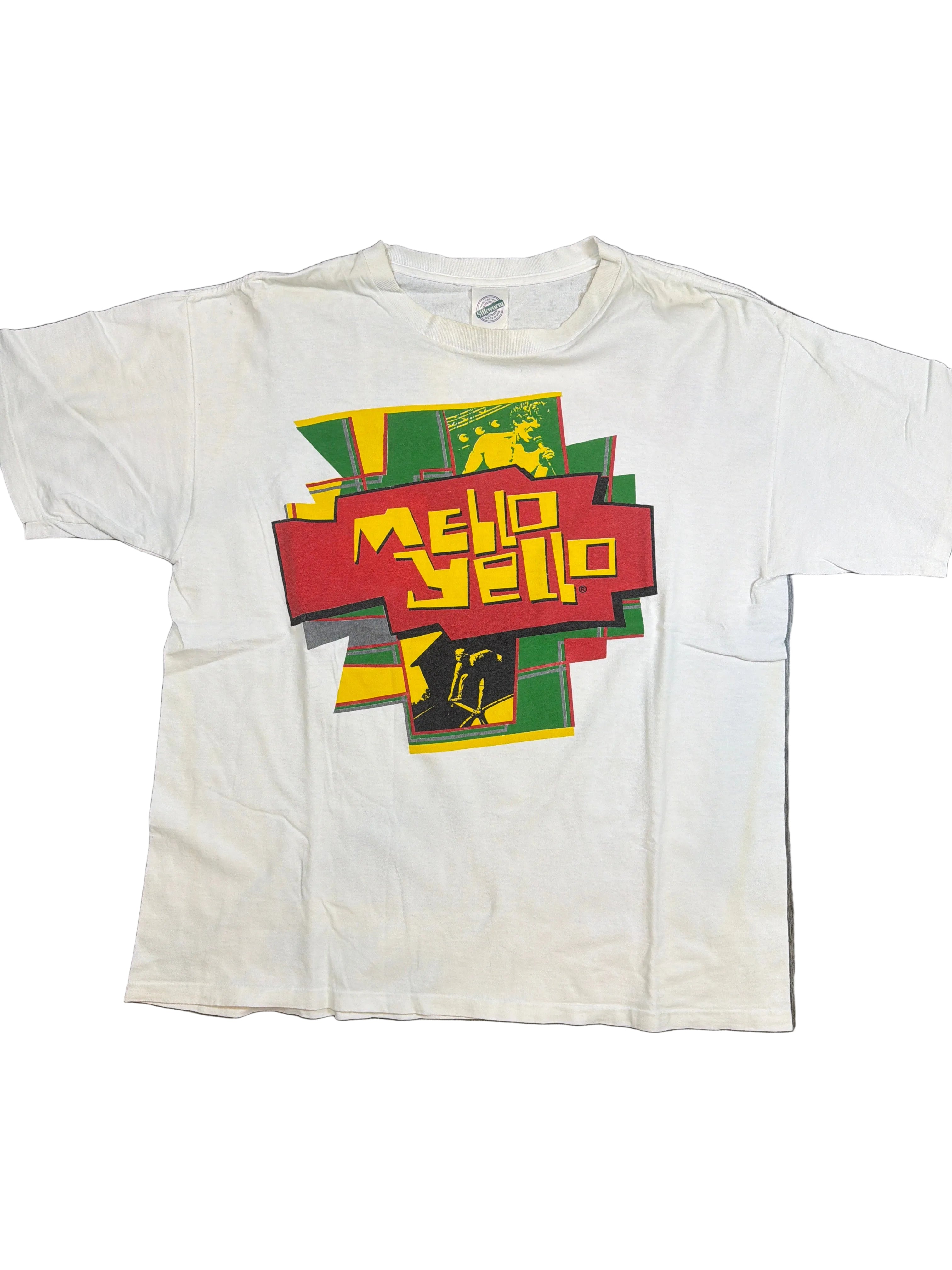 90s Mello Yello Soda Let It Out Mountain Dew White T-Shirt XL