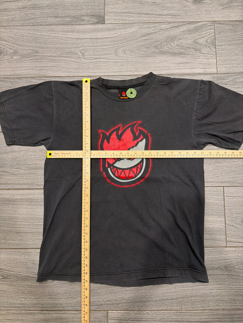 00s Spitfire Skateboard Skate Wheels T-Shirt Large Red Grey Black y2k