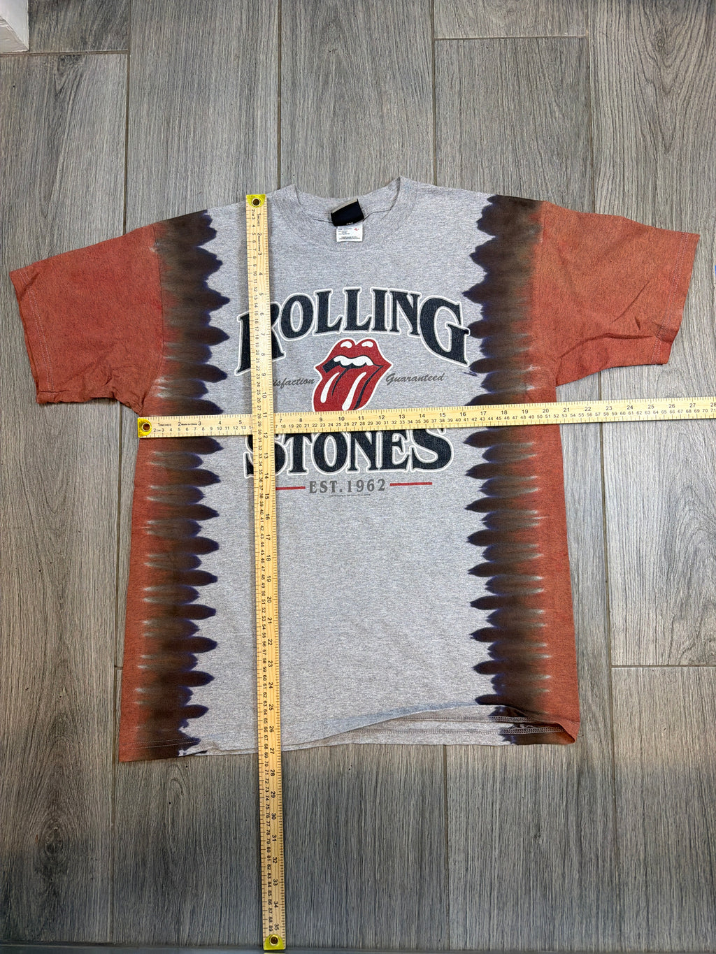 2002 Rolling Stones Est 1962 Liquid Blue Tie Dye T-Shirt Large