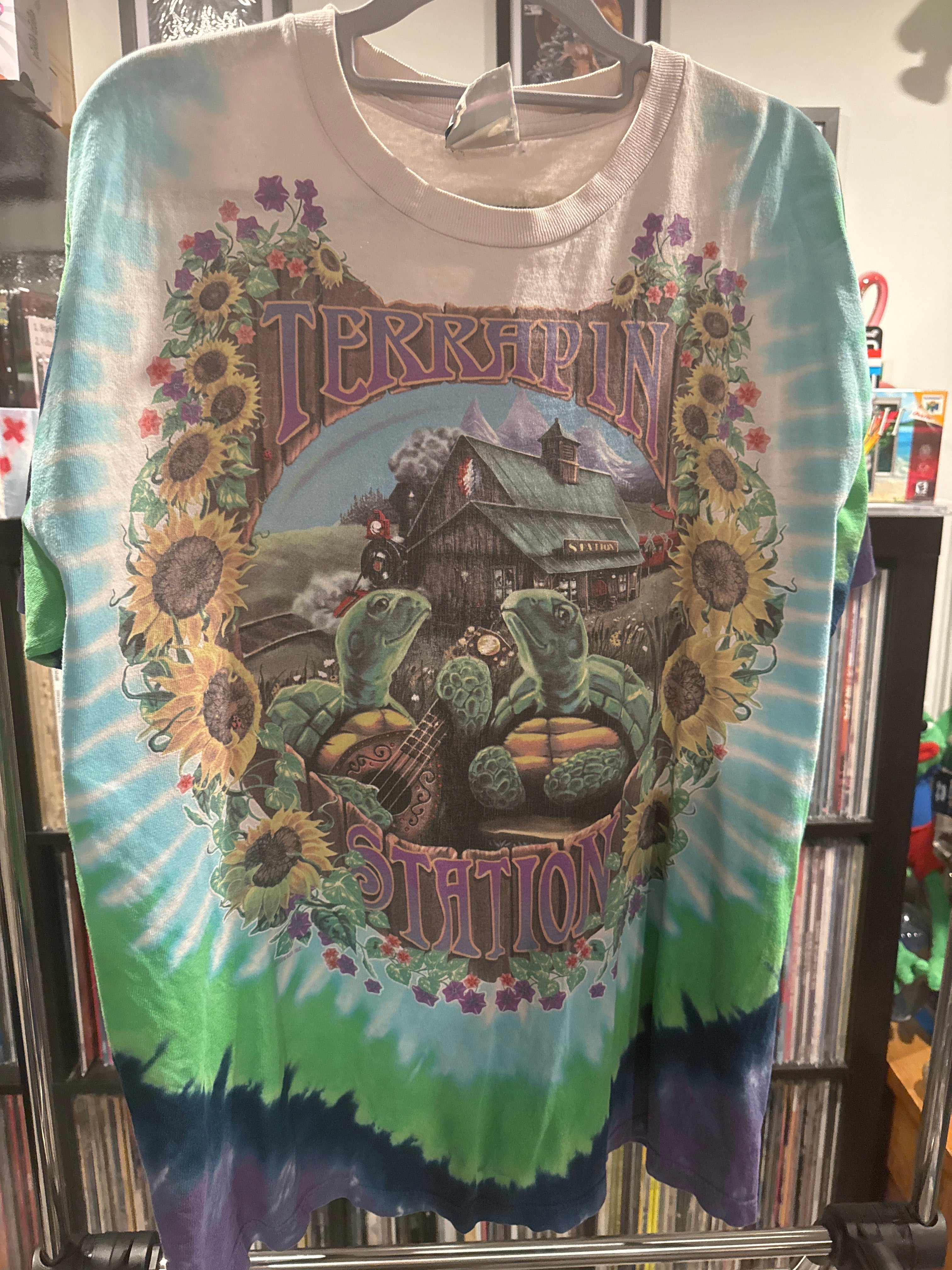 90s Grateful Dead Terrapin Station Liquid Blue XL Tie Dye