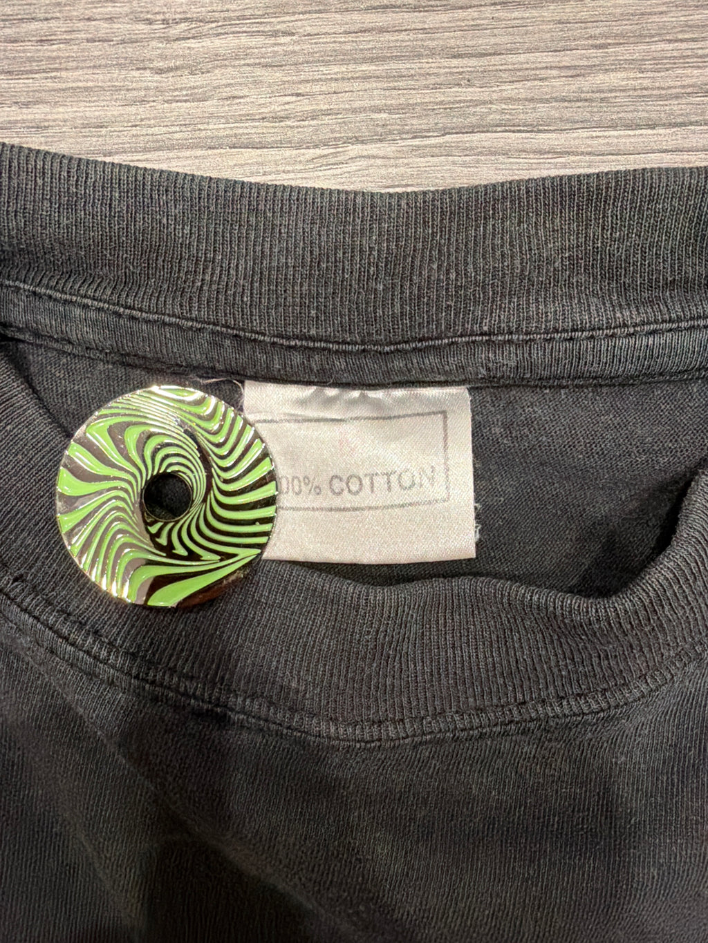 1992 Nirvana Smiley Euro Kurt Cobain Grohl Black T-Shirt Medium