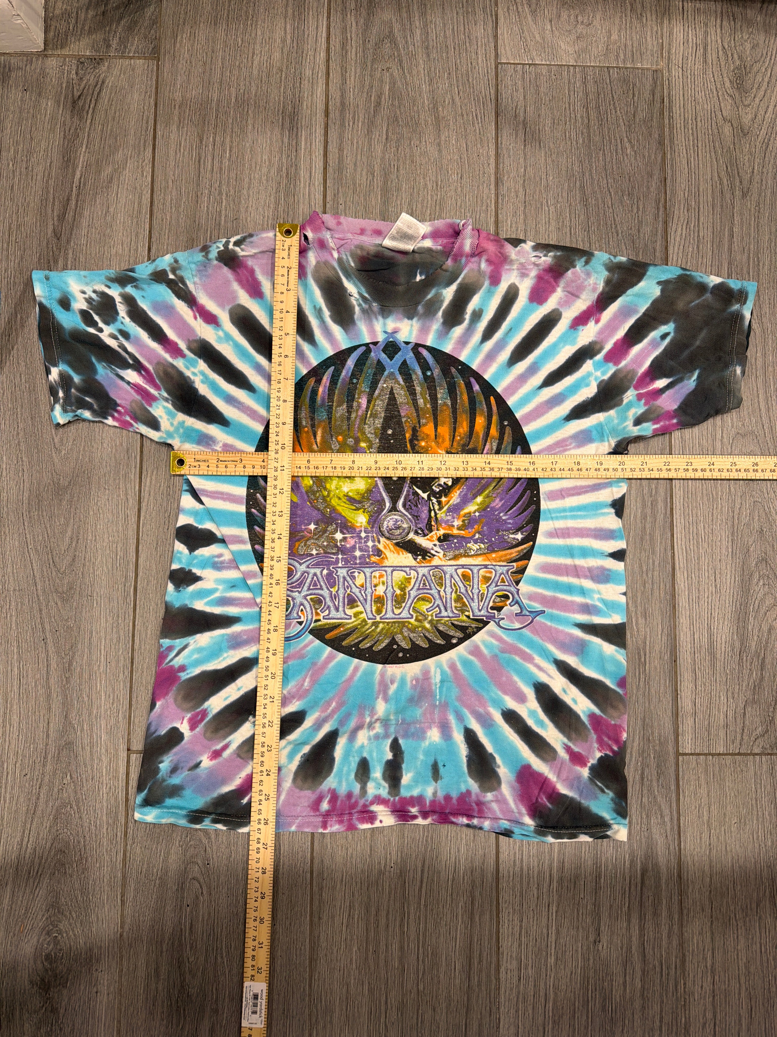 1997 Santana Thrashed Tie Dye FOTL T-Shirt Large
