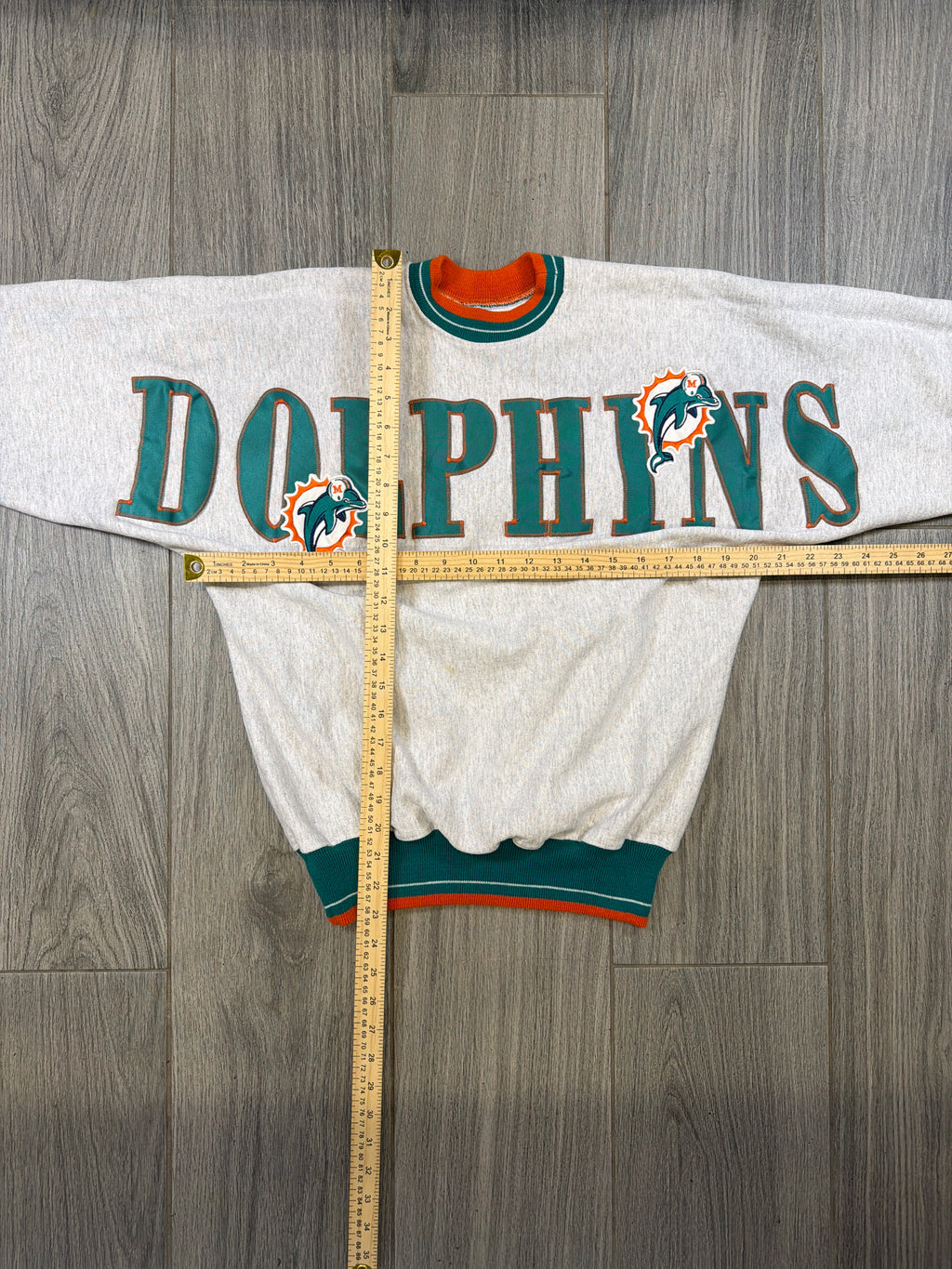 Miami Dolphins Spellout 90s Crewneck Sweater XL
