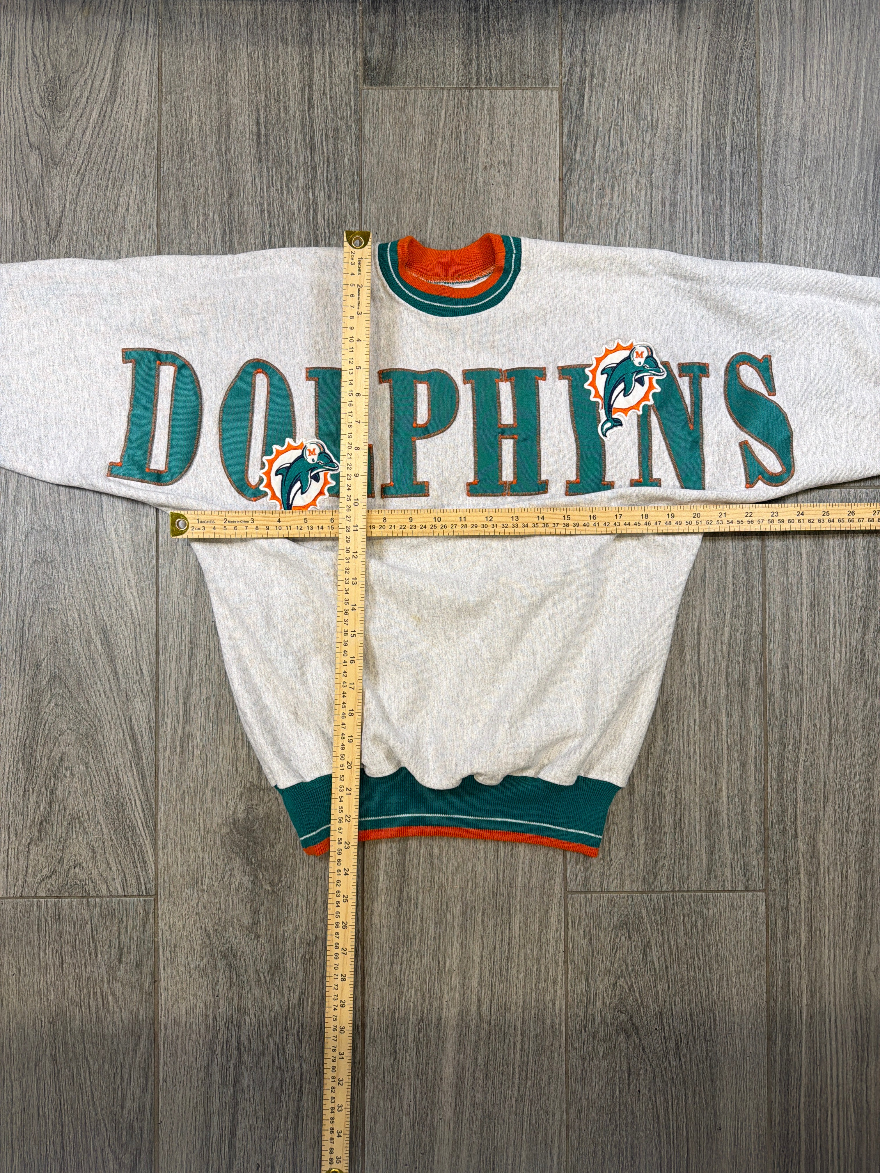 Miami Dolphins Spellout 90s Crewneck Sweater XL