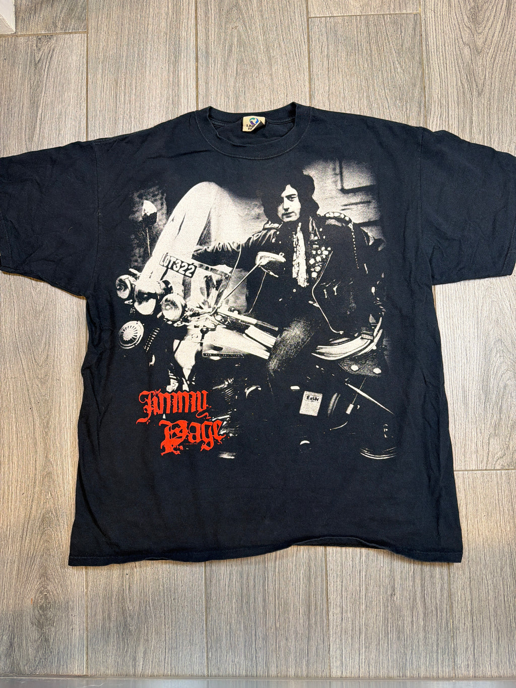 2004 Jimmy Page Led Zeppelin Liquid Blue T-Shirt XL