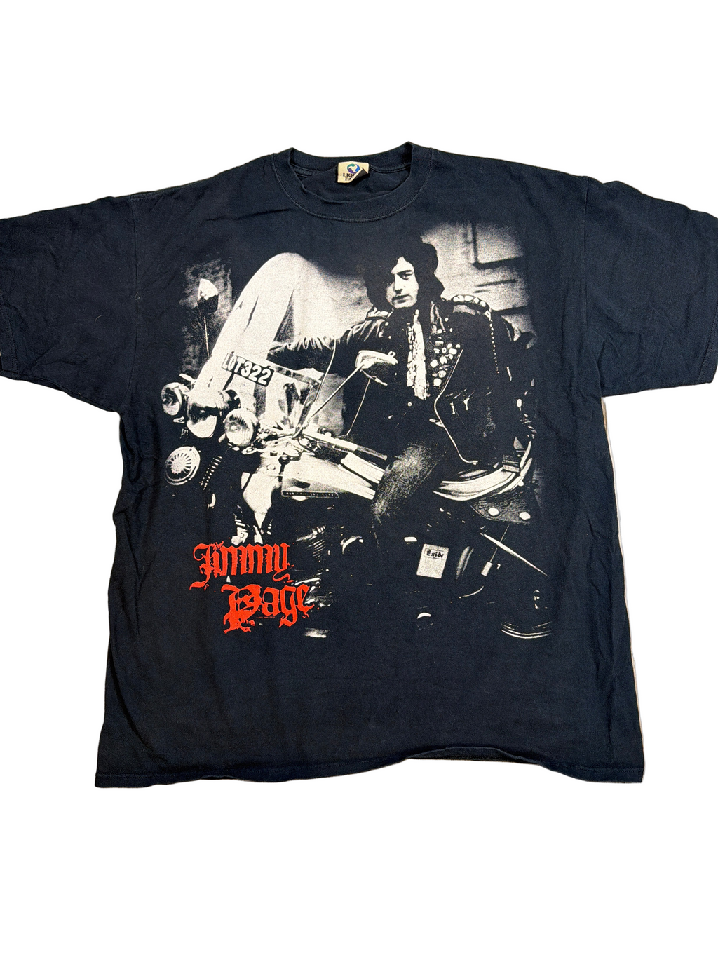 2004 Jimmy Page Led Zeppelin Liquid Blue T-Shirt XL