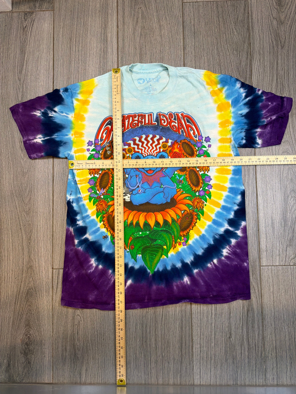 2006 Grateful Dead Inspiration Tie Dye Liquid Blue T-Shirt Large
