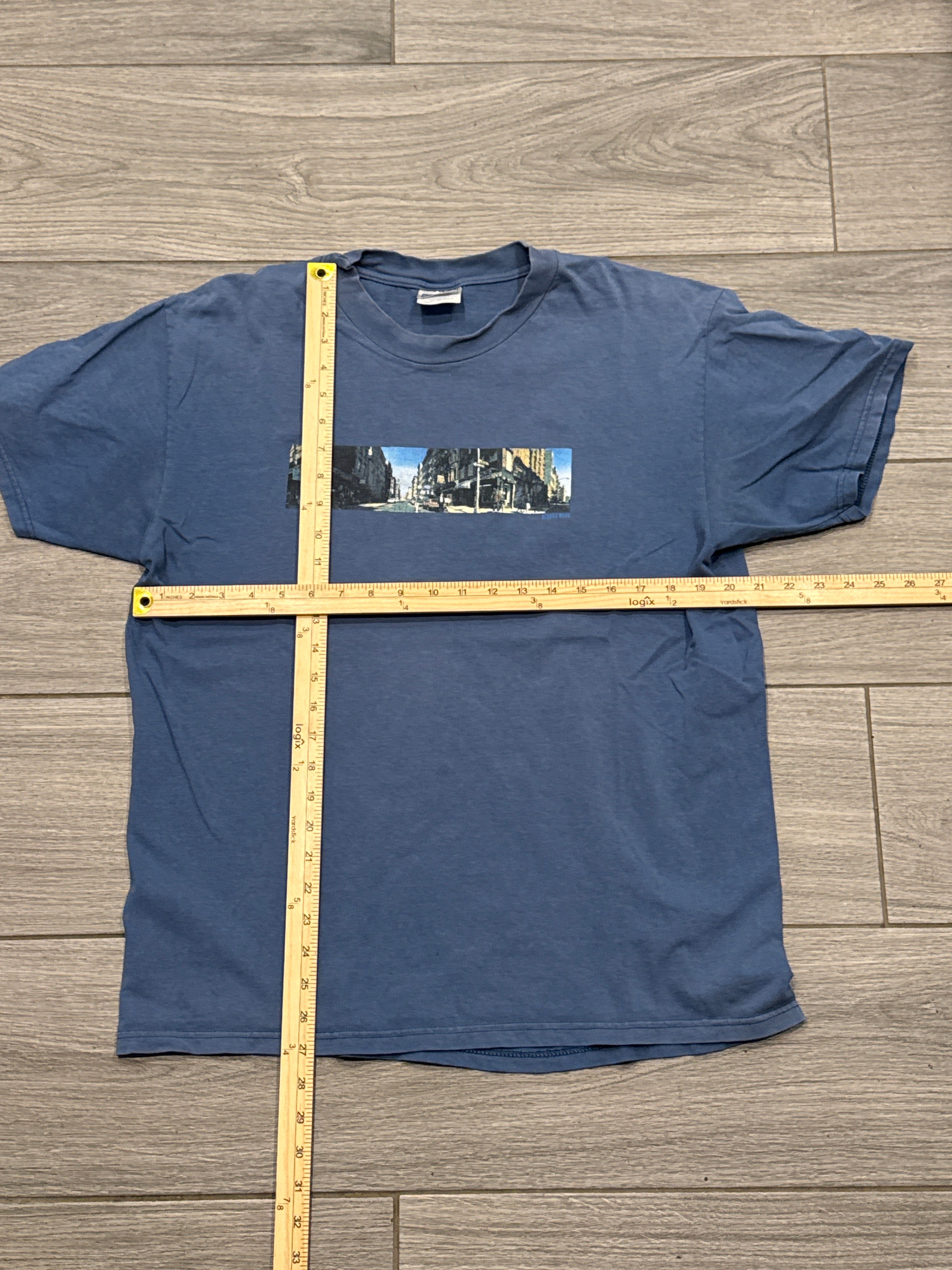 1995 Beastie Boys Paul's Boutique Blue Bar Faded T-Shirt Large