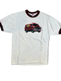 90s Beastie Boys Aloha Mr. Hand Tour Red Ringer Van T-Shirt Large