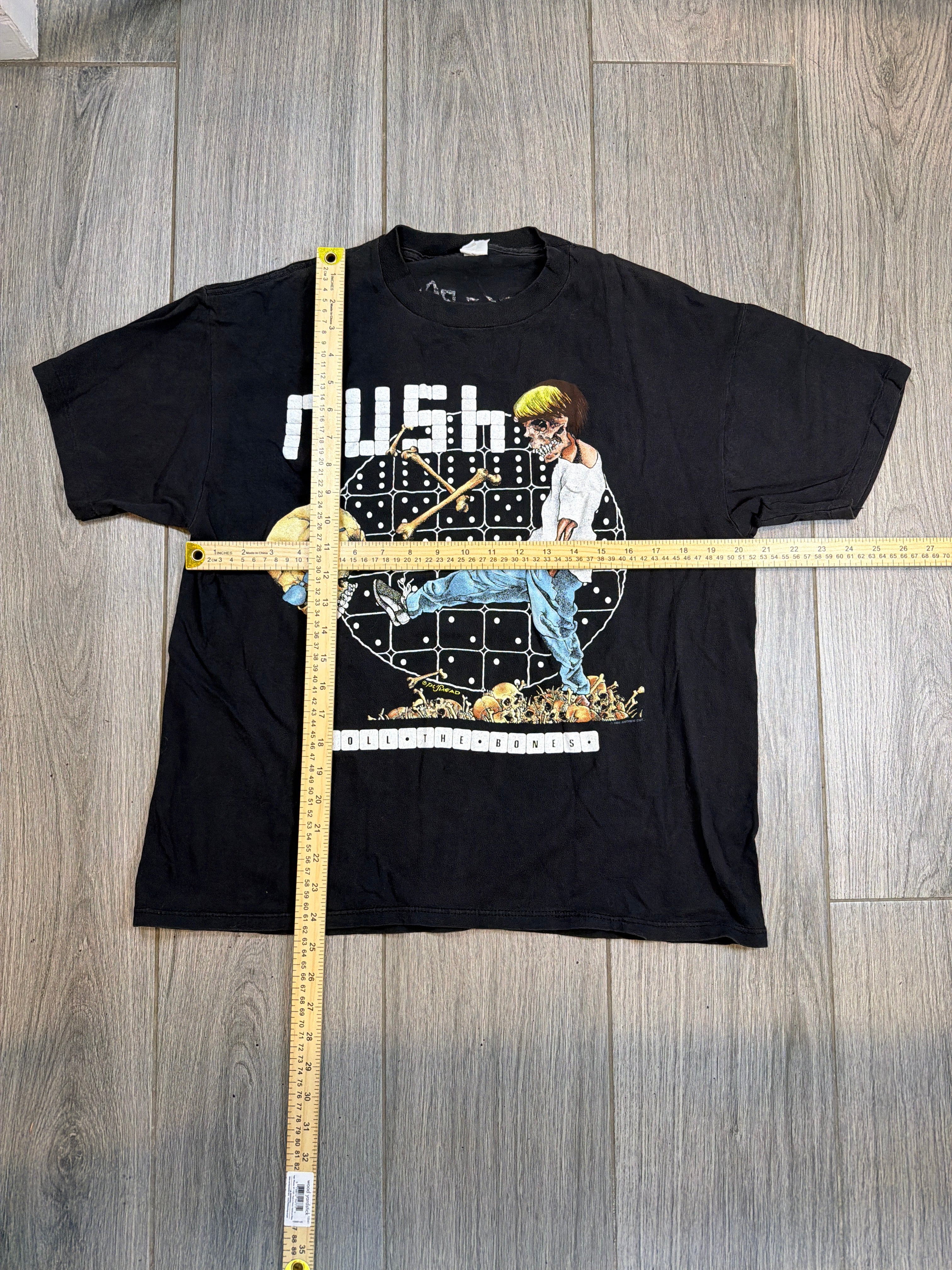 2009 Rush Roll the Bones US Tour Pushead Black T-Shirt Large