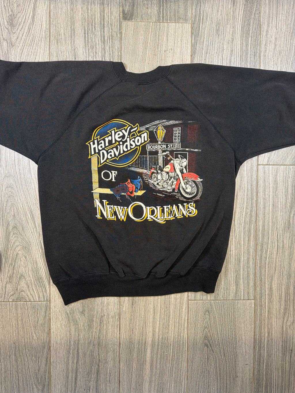 Harley Davidson 'Iron Stallion' 90s Black Crewneck Sweatshirt XL