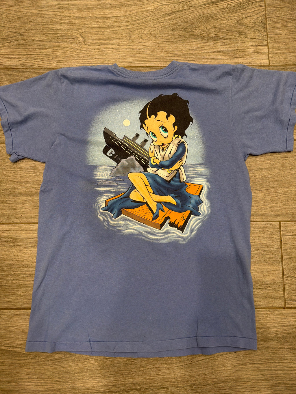 1988 Popeye Betty Boop Titanic T-Shirt Large