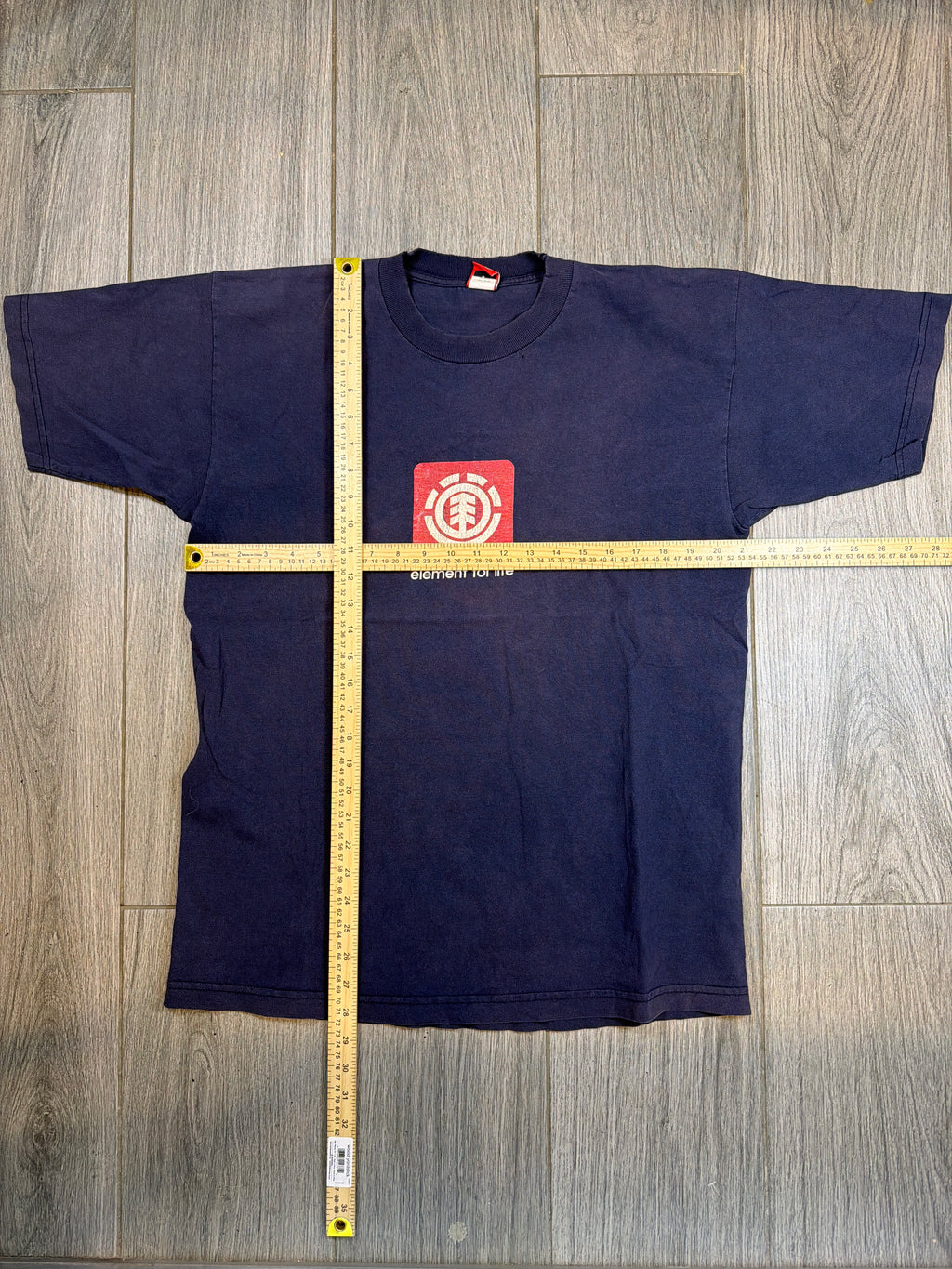 00s Classic Element Faded Logo Skateboarding Blue T-Shirt Large