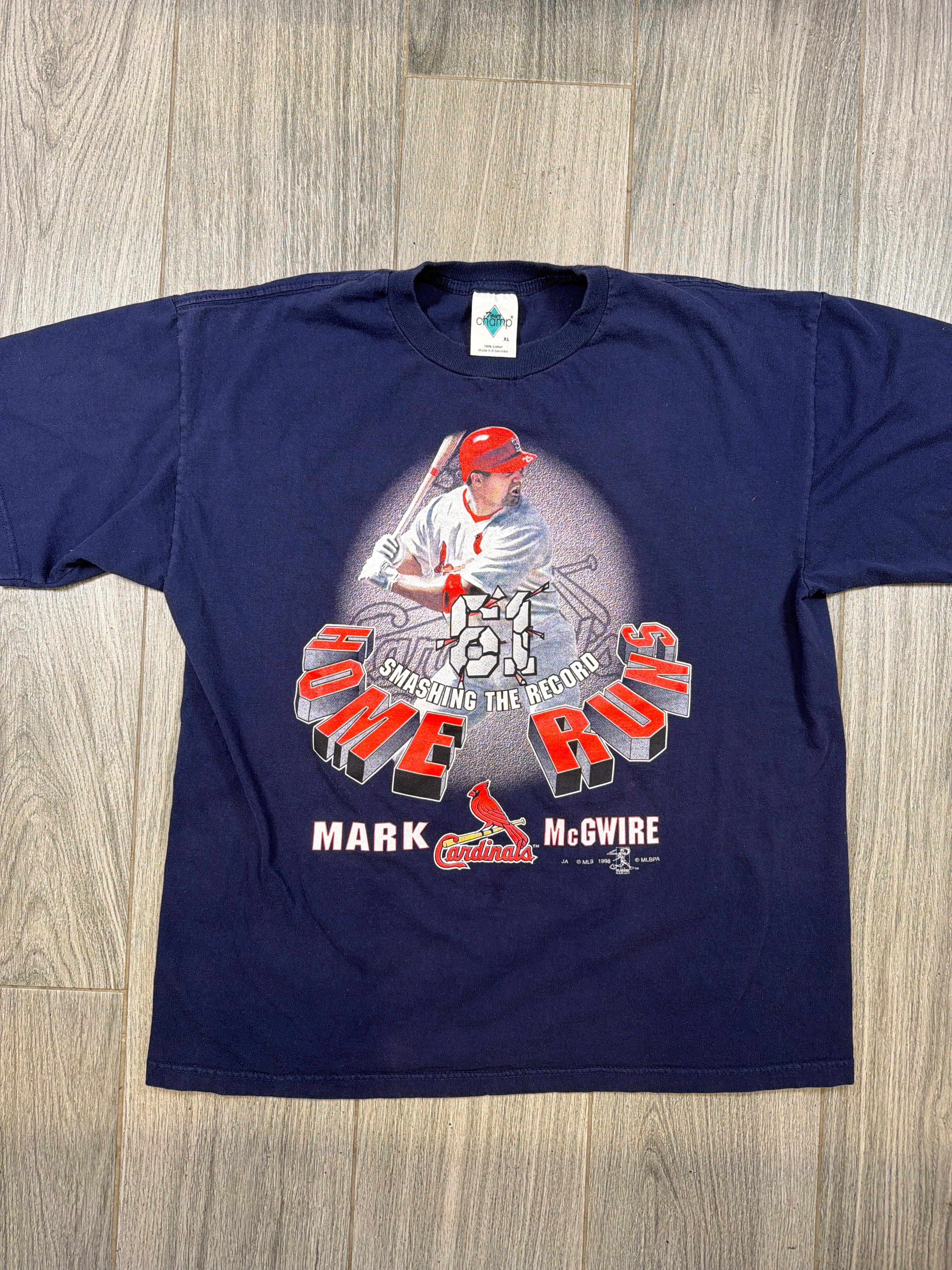Mark Mcgwire Cardinals Home Runs Records T-Shirt XL