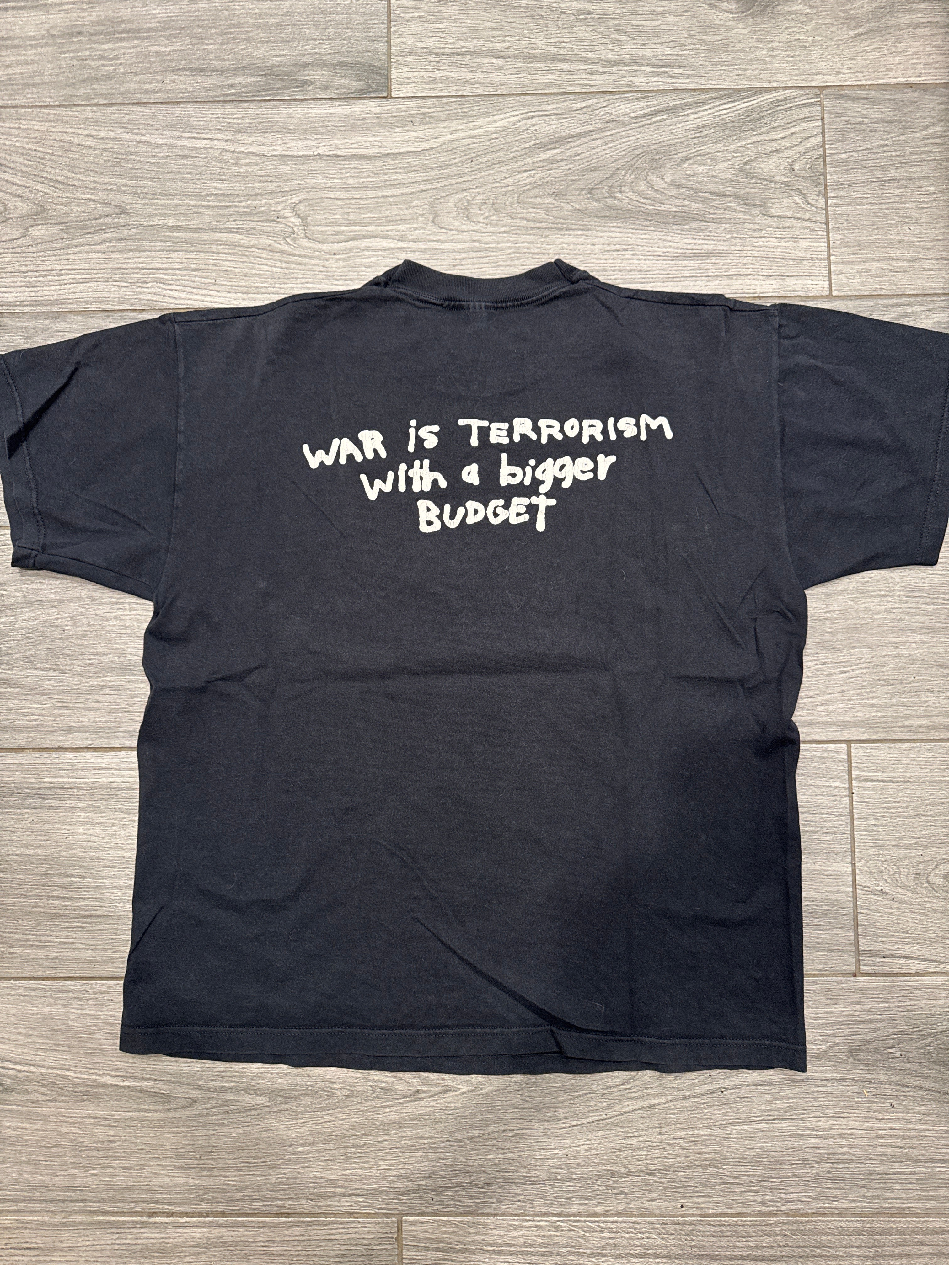 90s Chumbawamba Australia Tubthumper Band Black Skull T-Shirt XL