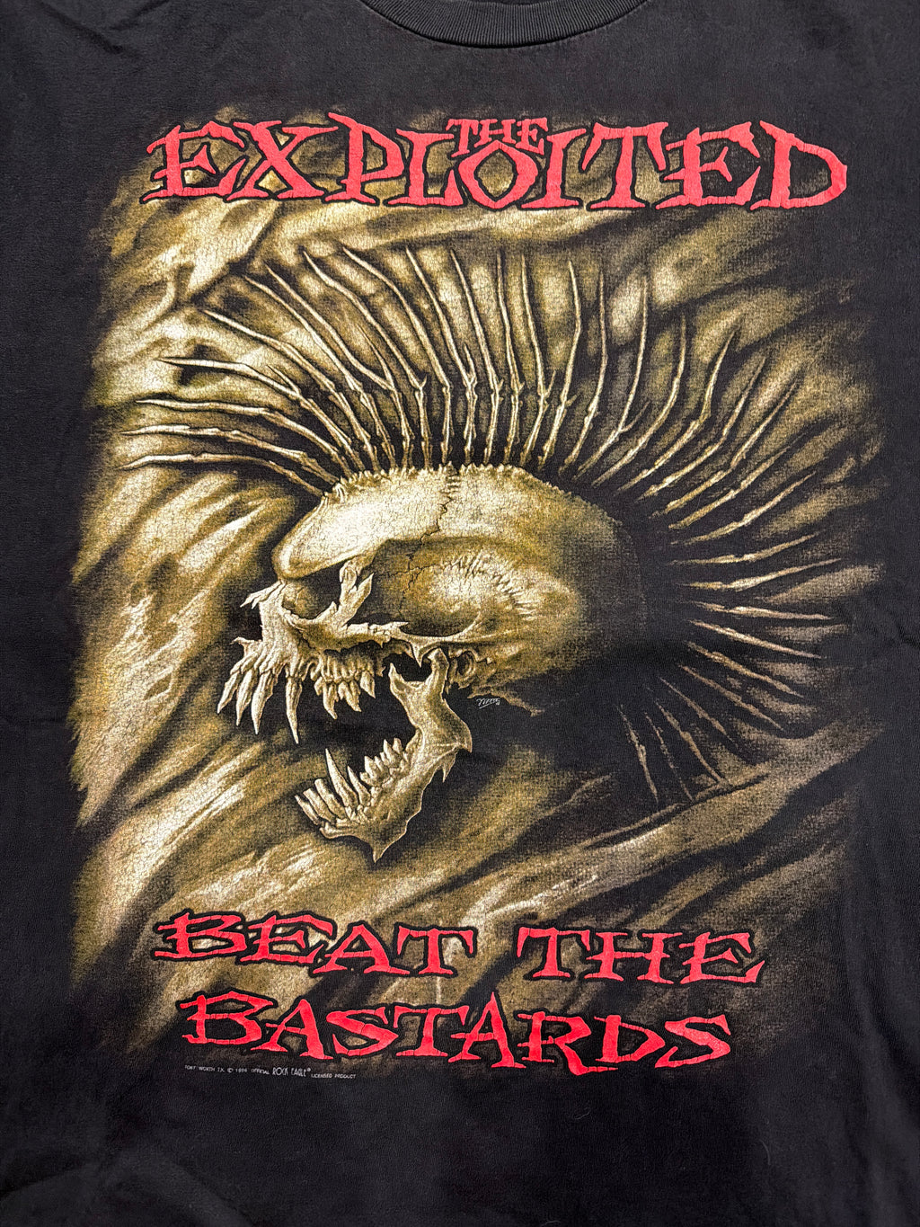 1996 The Exploited Beat Tour Punks Not Dead Black T-Shirt XL Single Stitched