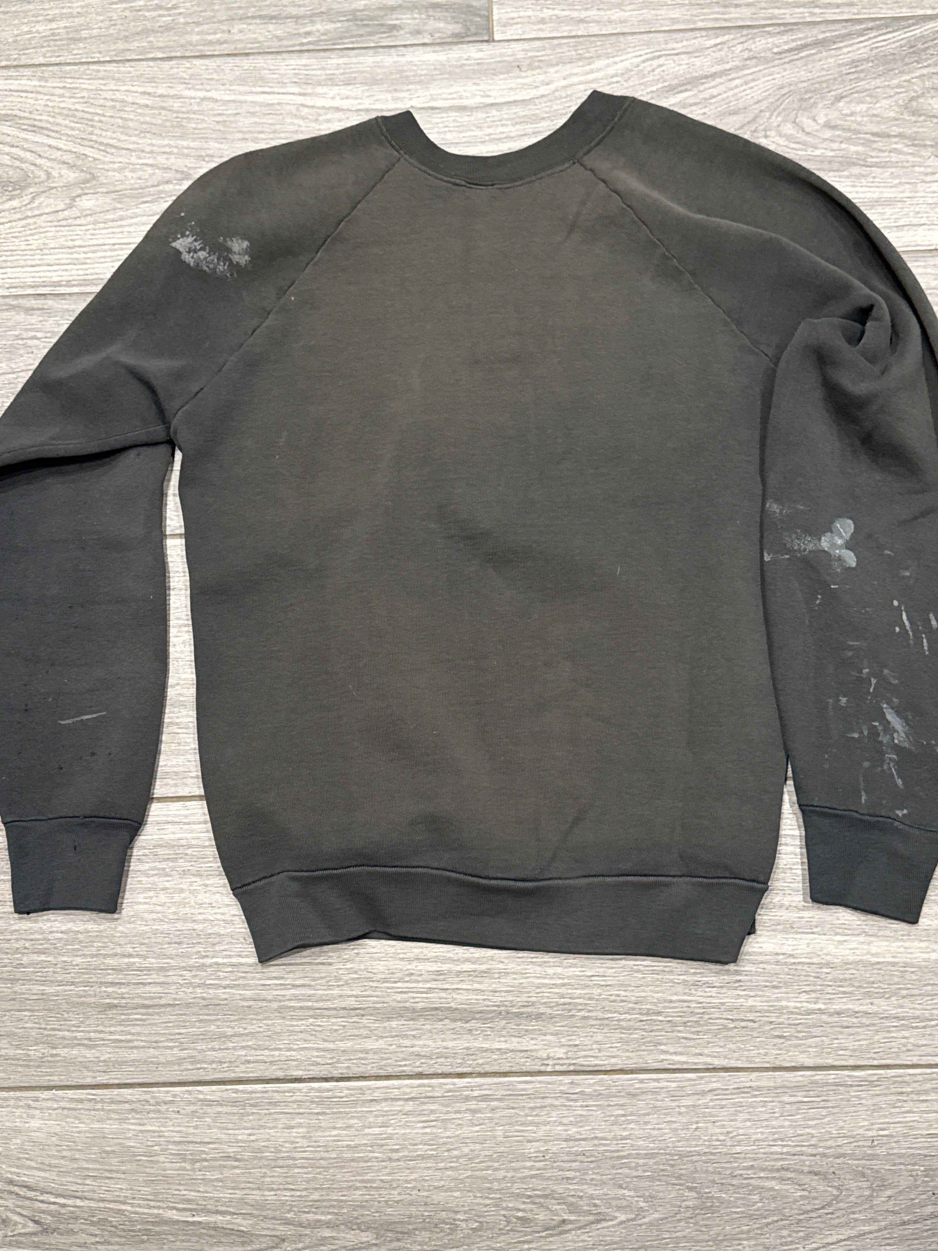 90s Thrashed Teddy Bear Ski Black Crew Neck Sweatshirt Medium