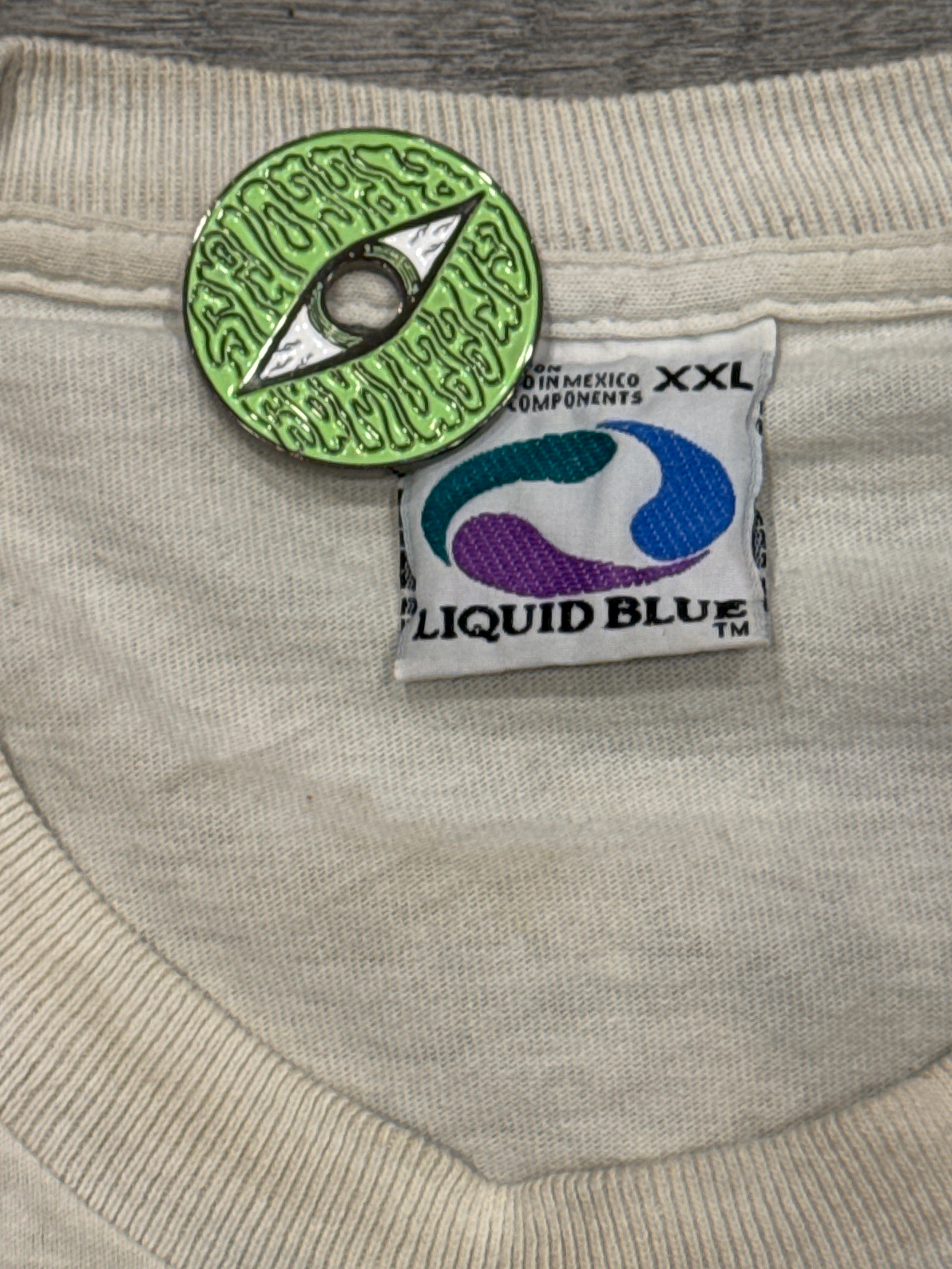 1996 Grateful Dead Ski Bear Liquid Blue Tie Dye T-Shirt 2X