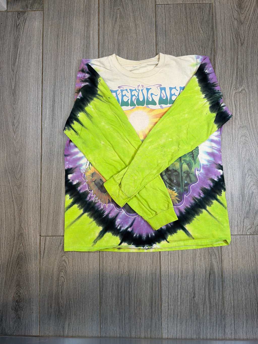 1998 Grateful Dead Terrapin Sunflower Tie Dye Long Sleeve T-Shirt Large