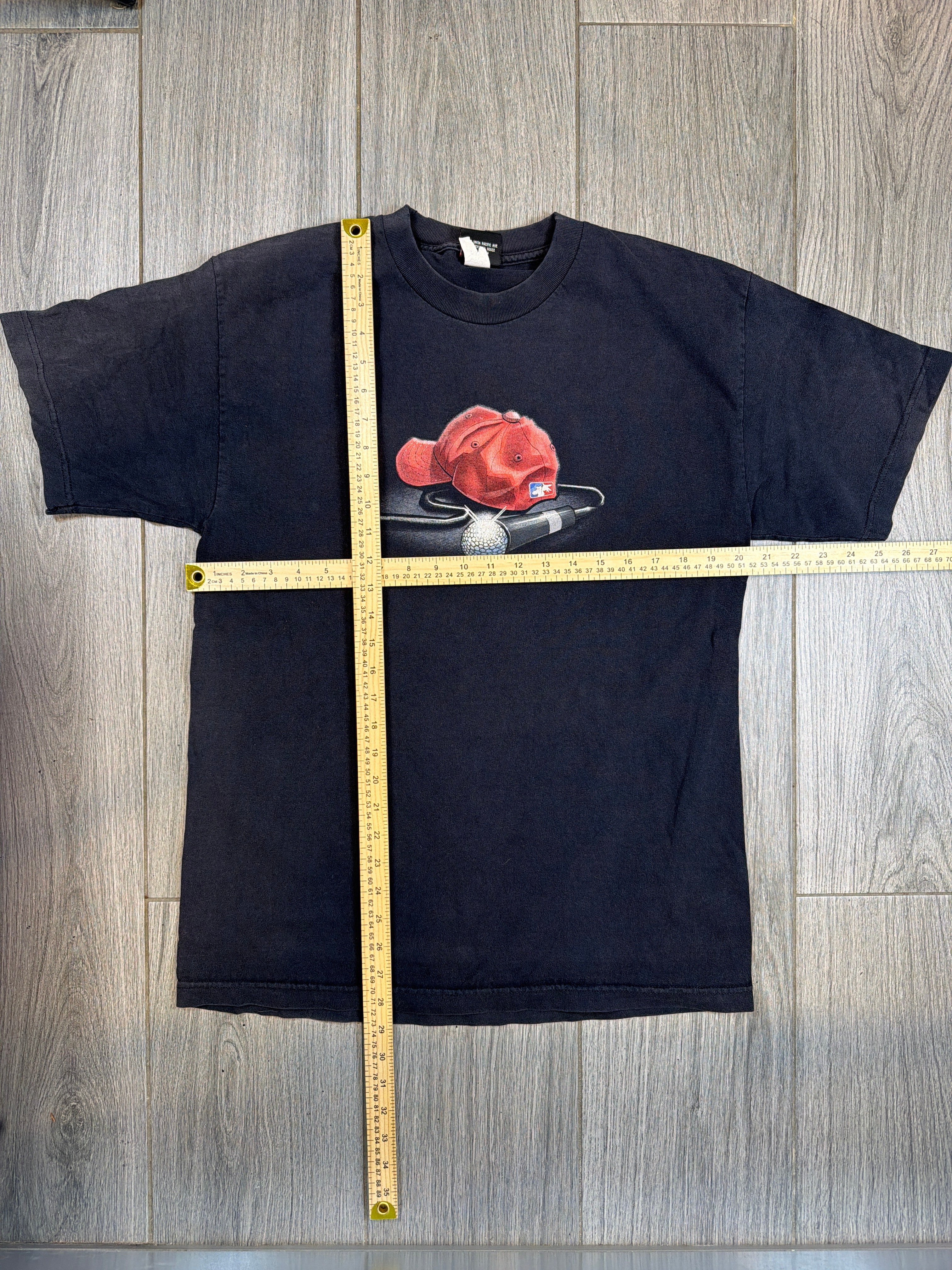 00s Limp Bizkit Fred Durst NY Hat and Microphone Double Sided T-Shirt XL