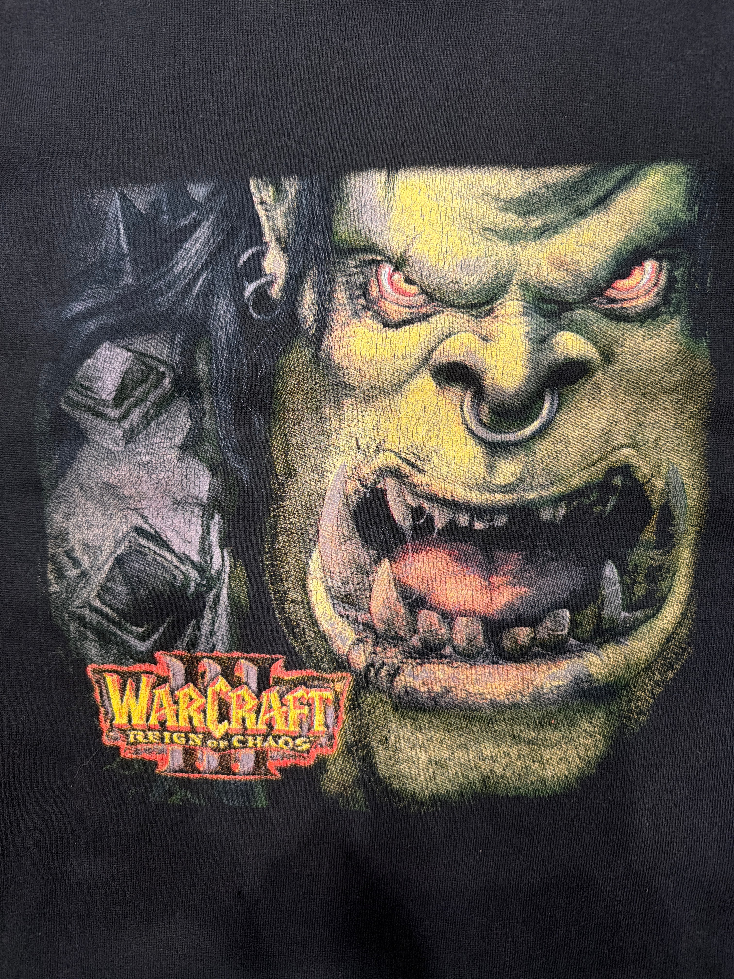 Warcraft III Reign of Chaos Video Game Promo Black T-Shirt Medium/Large