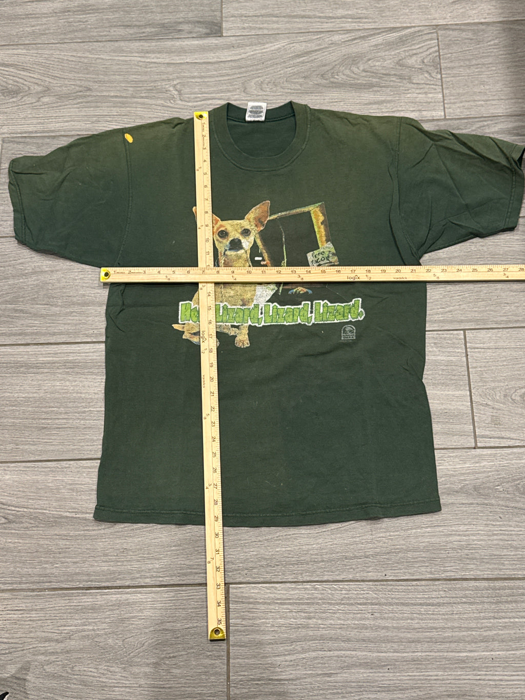 90s Taco Bell Chihuahua Godzilla Bigger Box Promo Faded T-Shirt Large