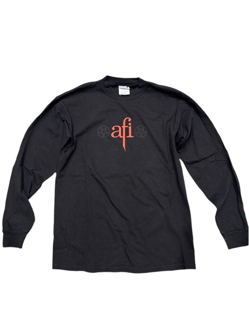 00s AFI Band Long Sleeve Black Punk M&O T-Shirt Medium