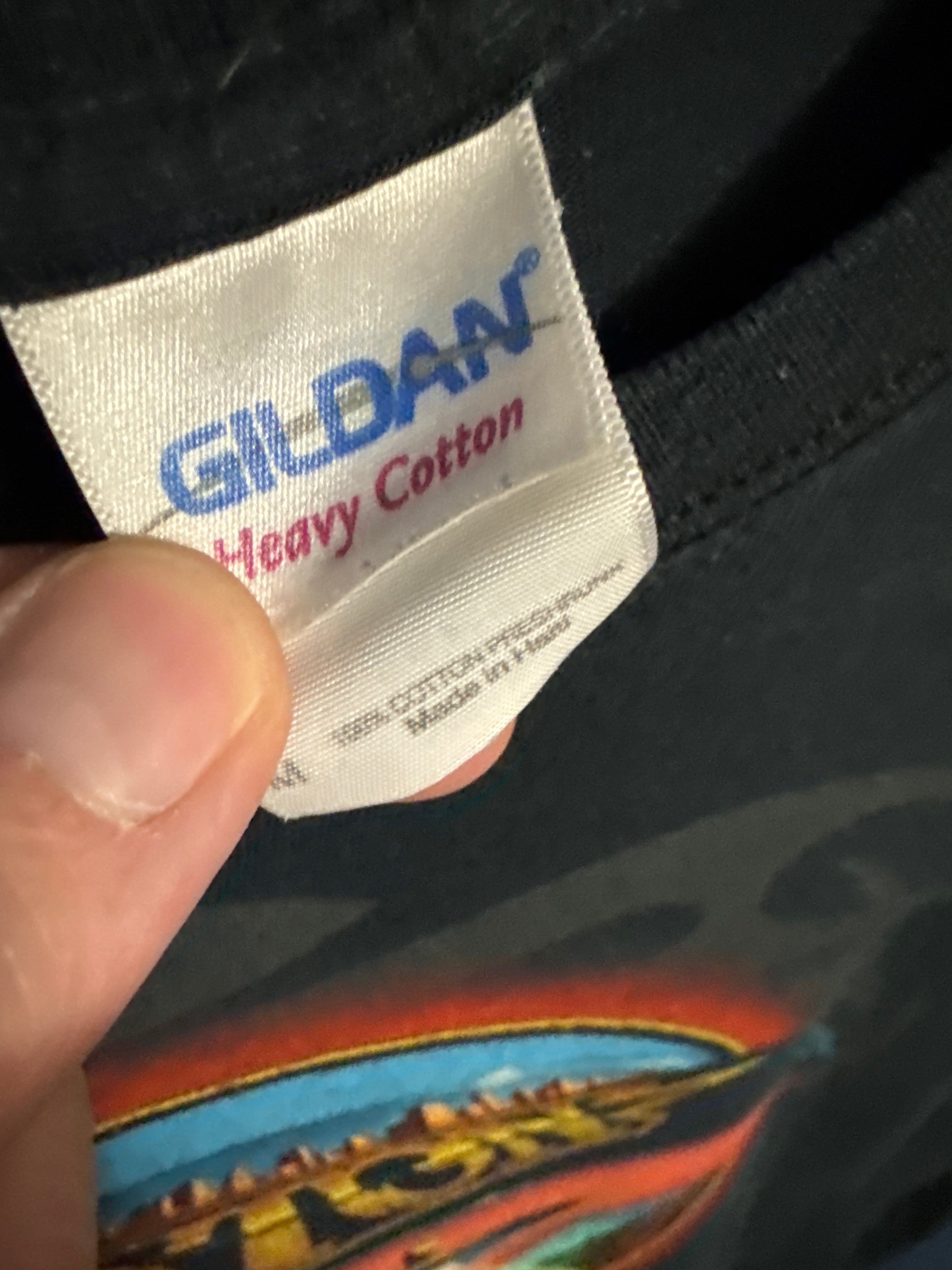 2012 Boston Tour Shirt Gildan Black T-Shirt Medium